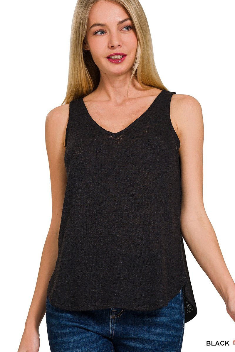 Premium Slub Knit Tank Top - Effortless Style & Comfort