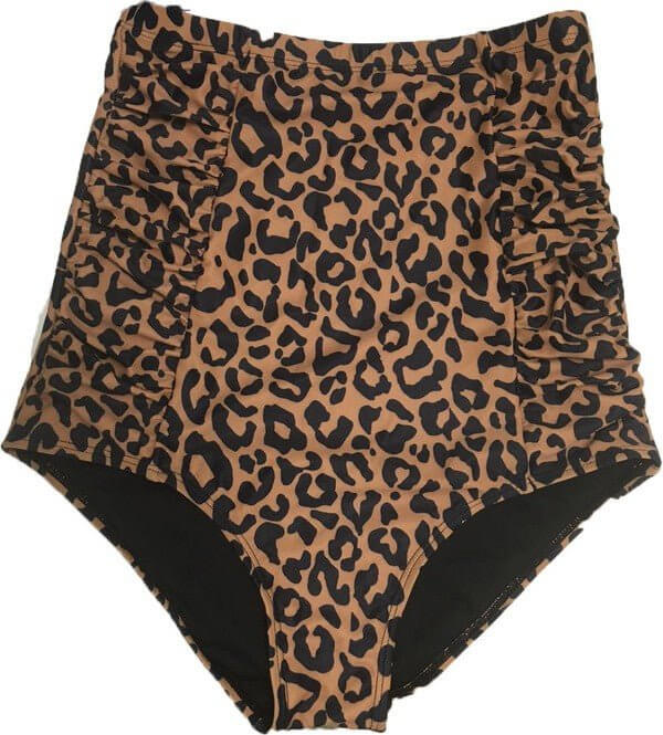 Ultimate Leopard Print Super High Rise Ruched Bikini Bottom - Size XXS & XS