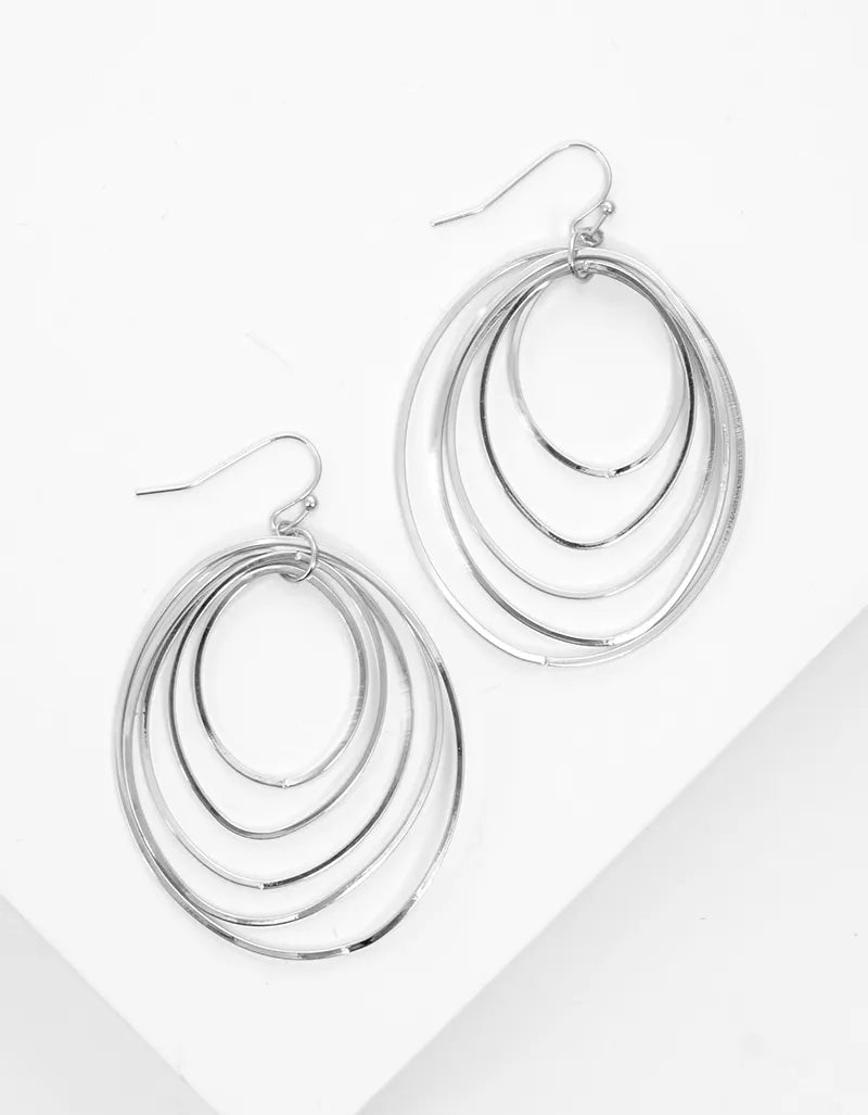 Premium Cascade Dangle Earrings - Silver & Gold Elegance