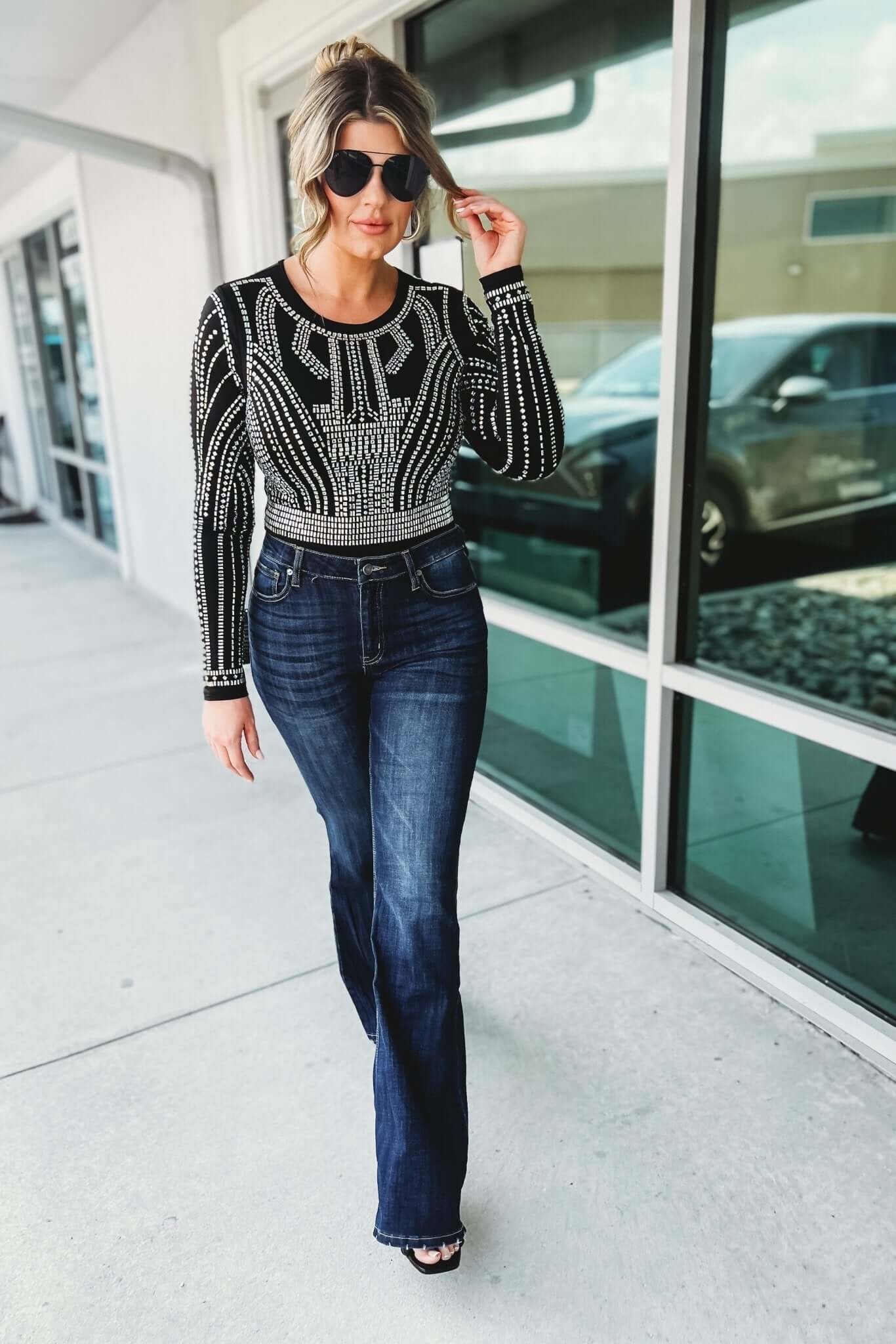 Premium Jewel Black Bodysuit - The Ultimate Fit