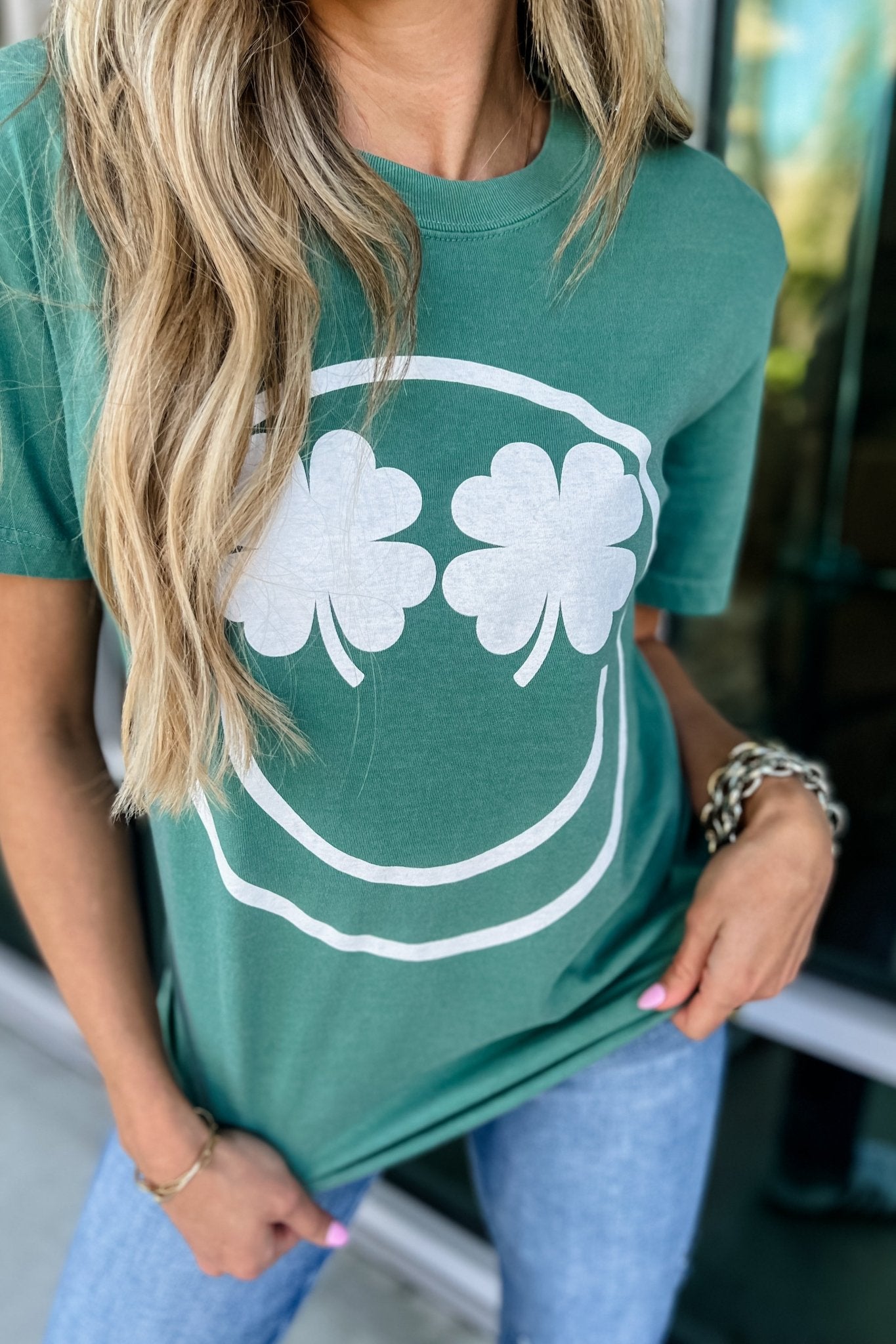 Premium Shamrock Eyes Comfort Colors Graphic Tee - Ultimate Casual Style