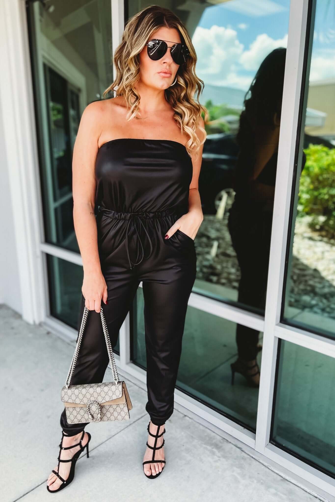 Ultimate Edge Faux Leather Jumpsuit - Premium Style & Comfort