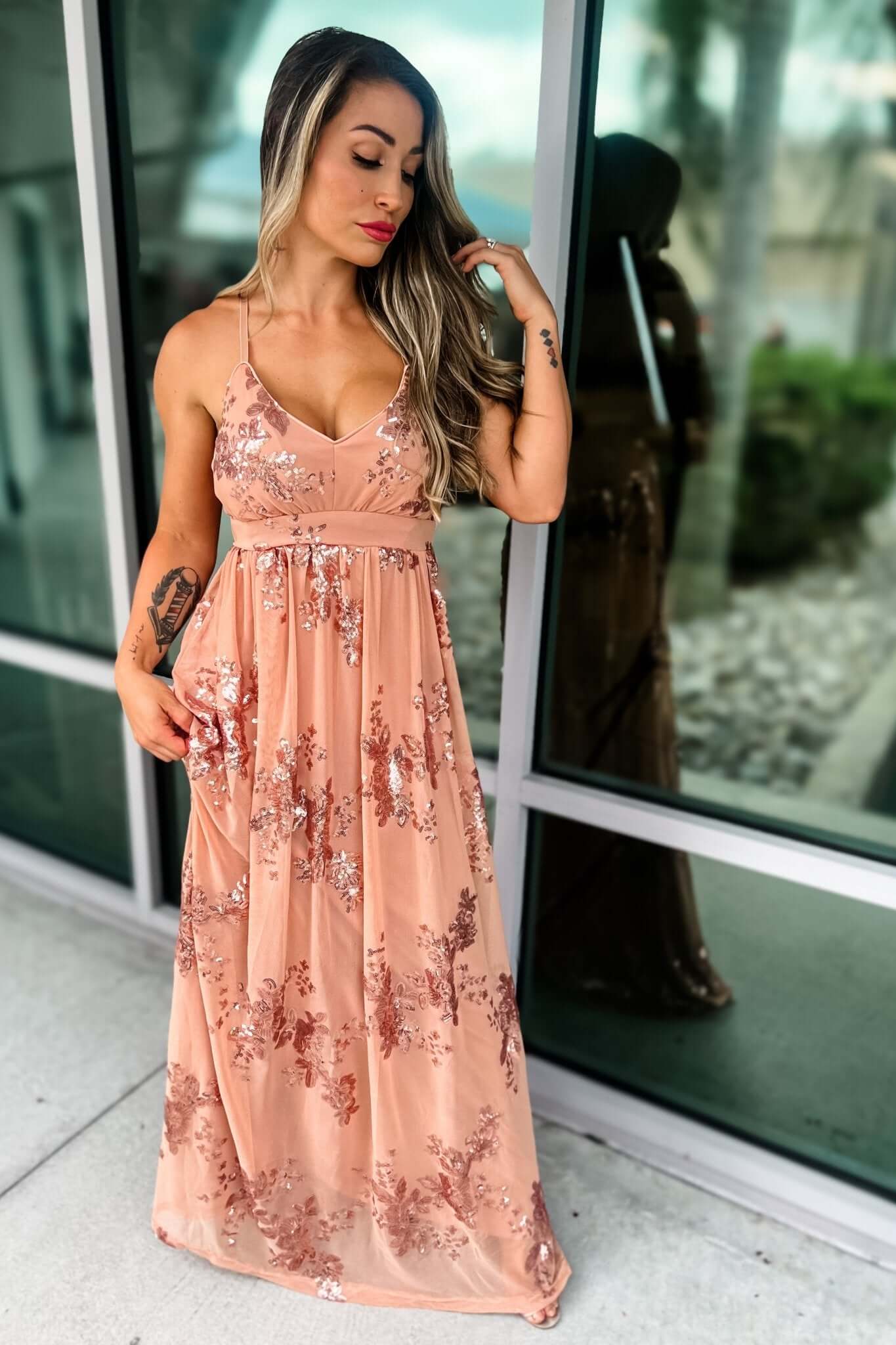 Premium Sequin Maxi Dress - 4 Elegant Colors