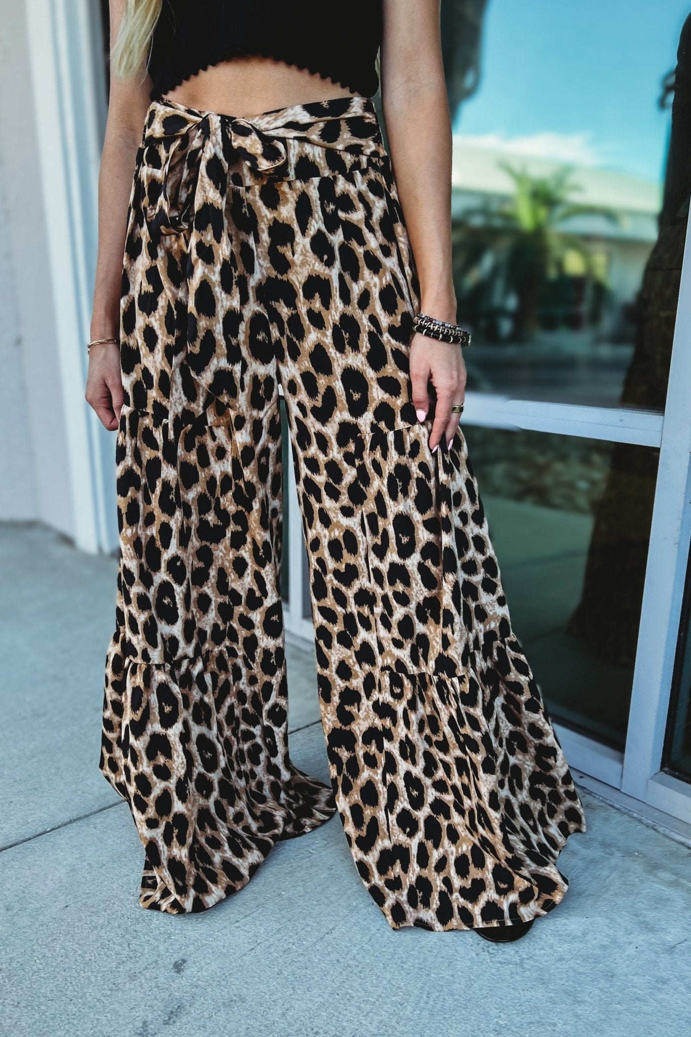 Ultimate Statement Leopard Print Wide Leg Pants