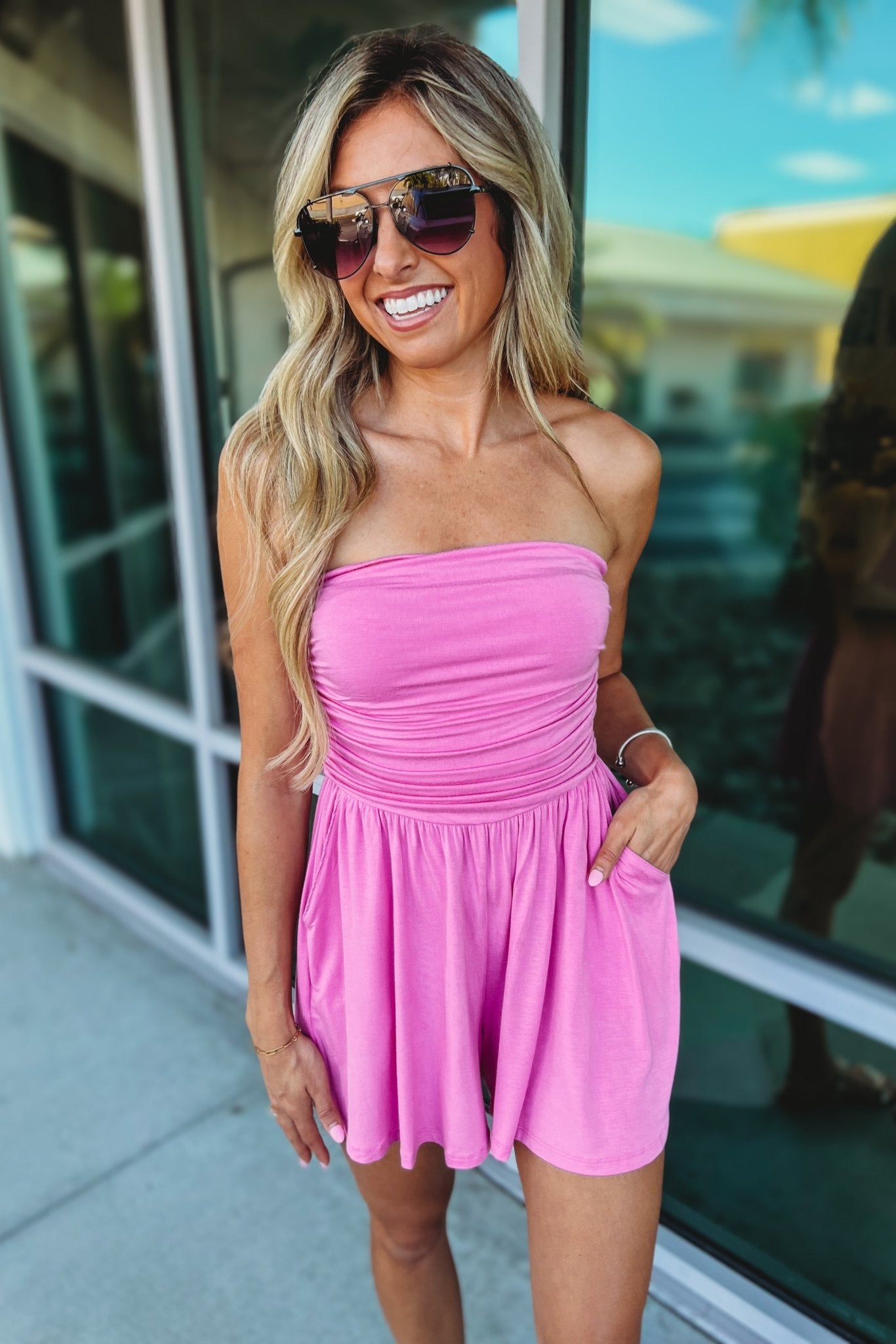 Ultimate Summer Chic Strapless Romper - Color Me Cute