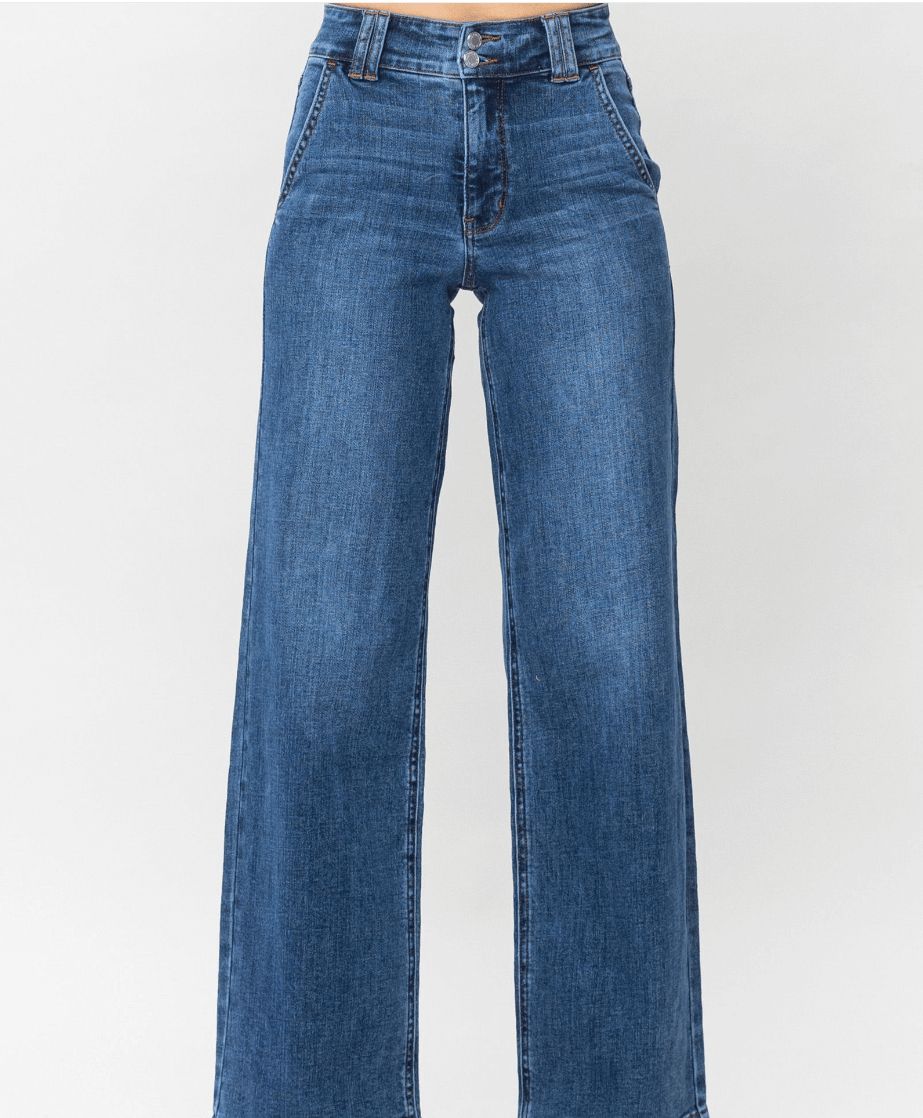 Premium JUDY BLUE Katie Wide Leg Jeans - Ultimate Comfort & Style