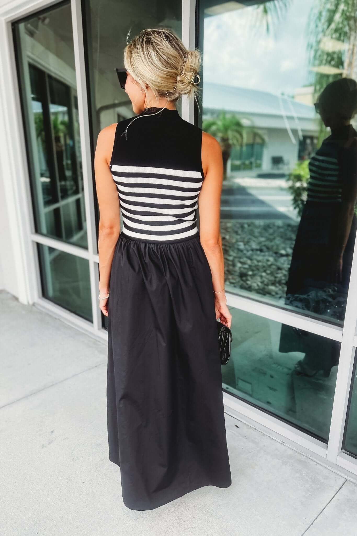 Ultimate Elegance Black & White Maxi Dress