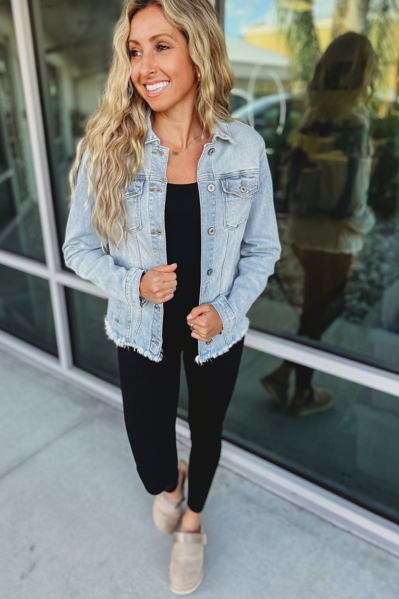 Premium KANCAN Zoey Fray Hem Denim Jacket - Upgrade Your Style