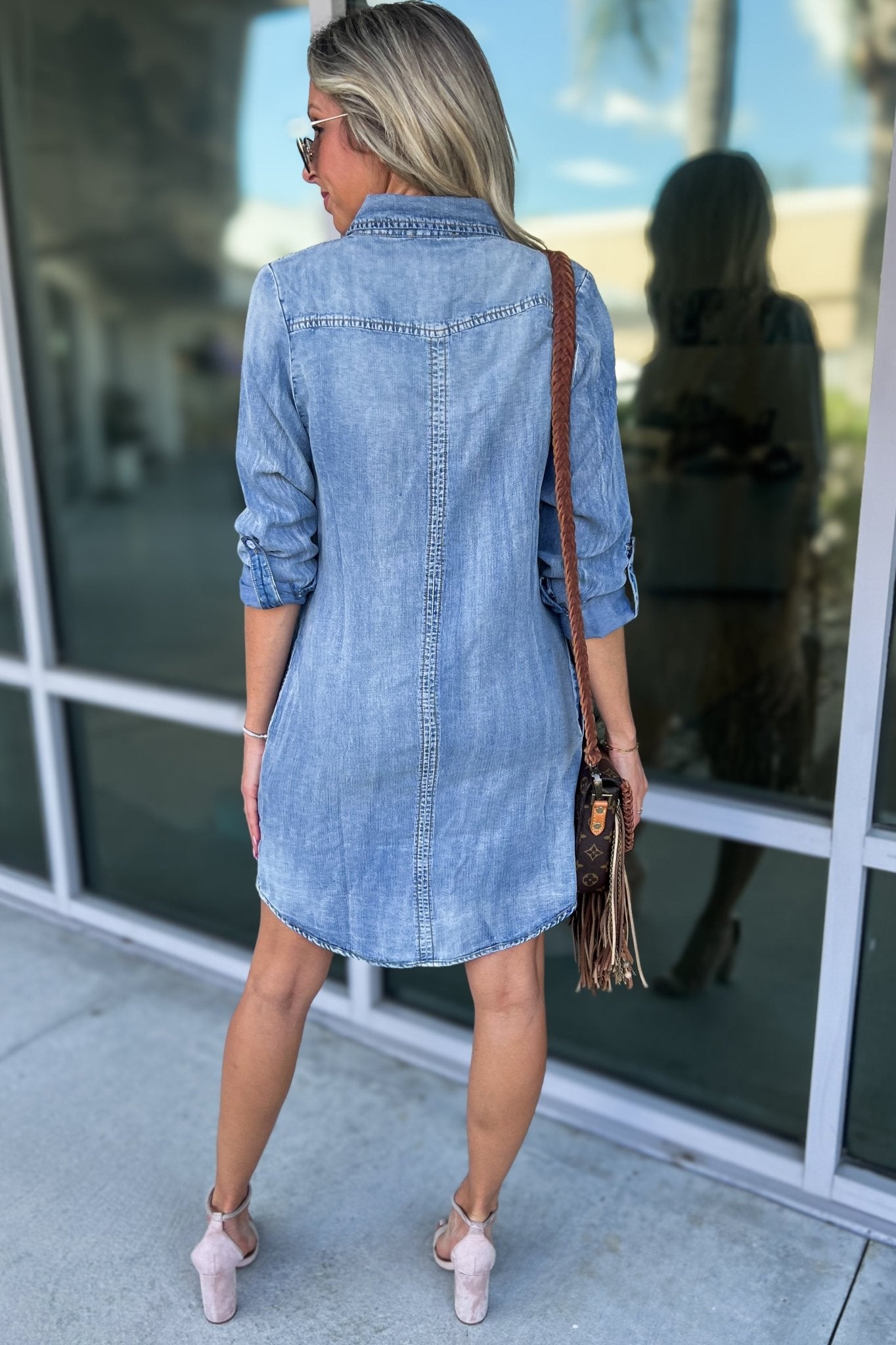 Premium We Belong Together Tencel Denim Shirt Dress - Ultimate Casual Chic