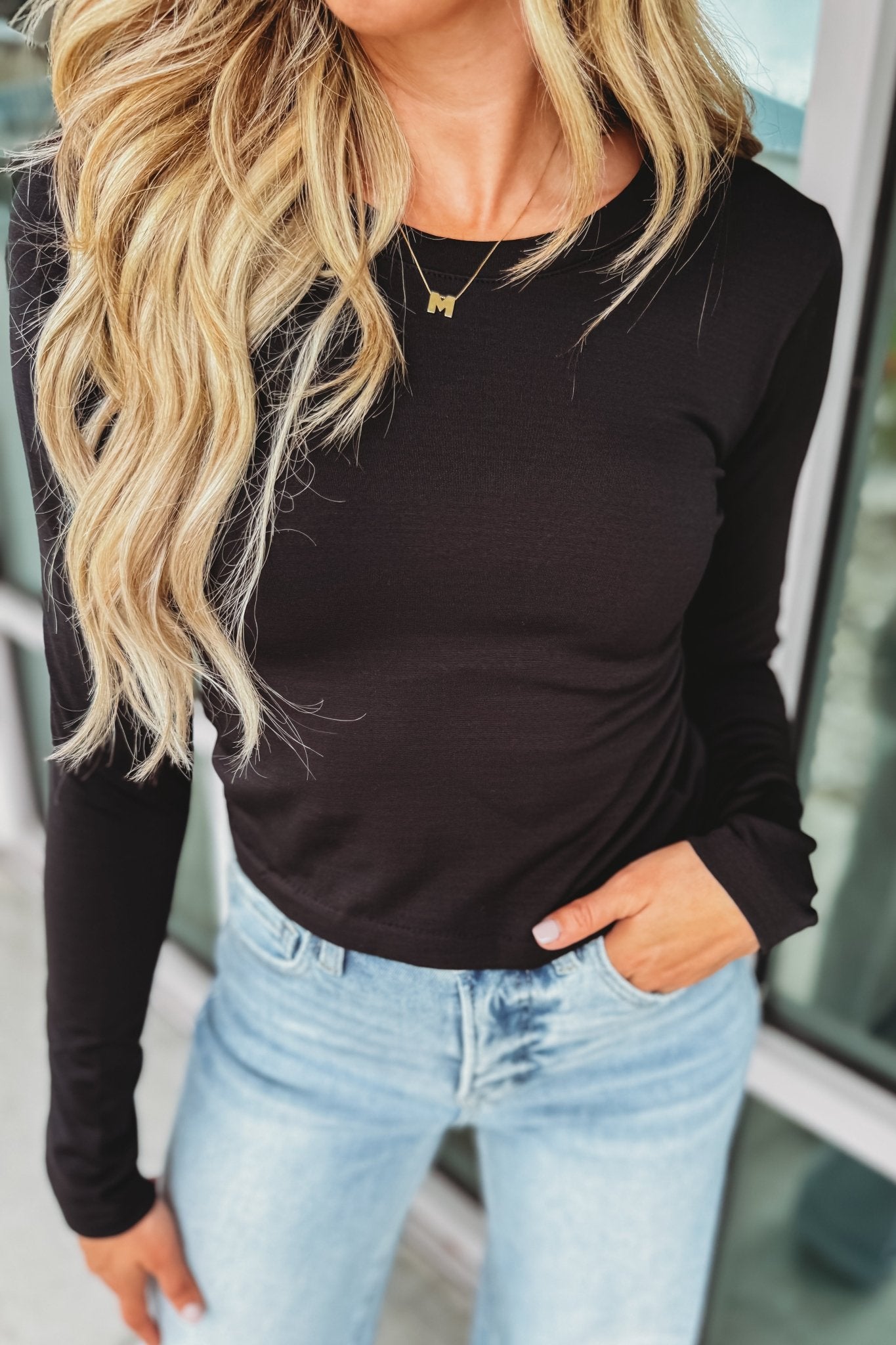 Premium Long Sleeve Fleece-Lined Crop Top - 4 Stylish Colors