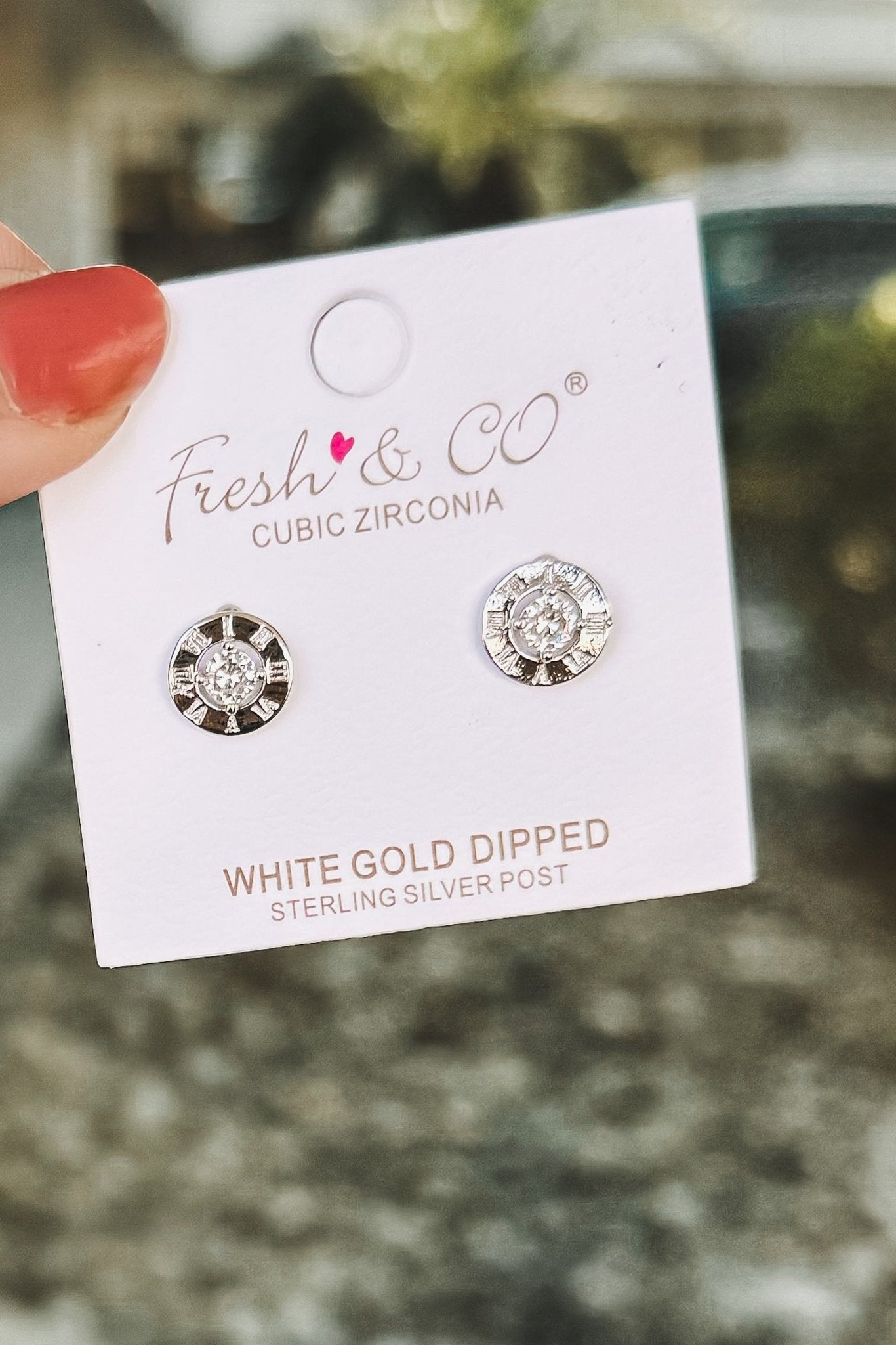 Premium Roman Numeral CZ Stud Earrings - Gold Dipped Elegance