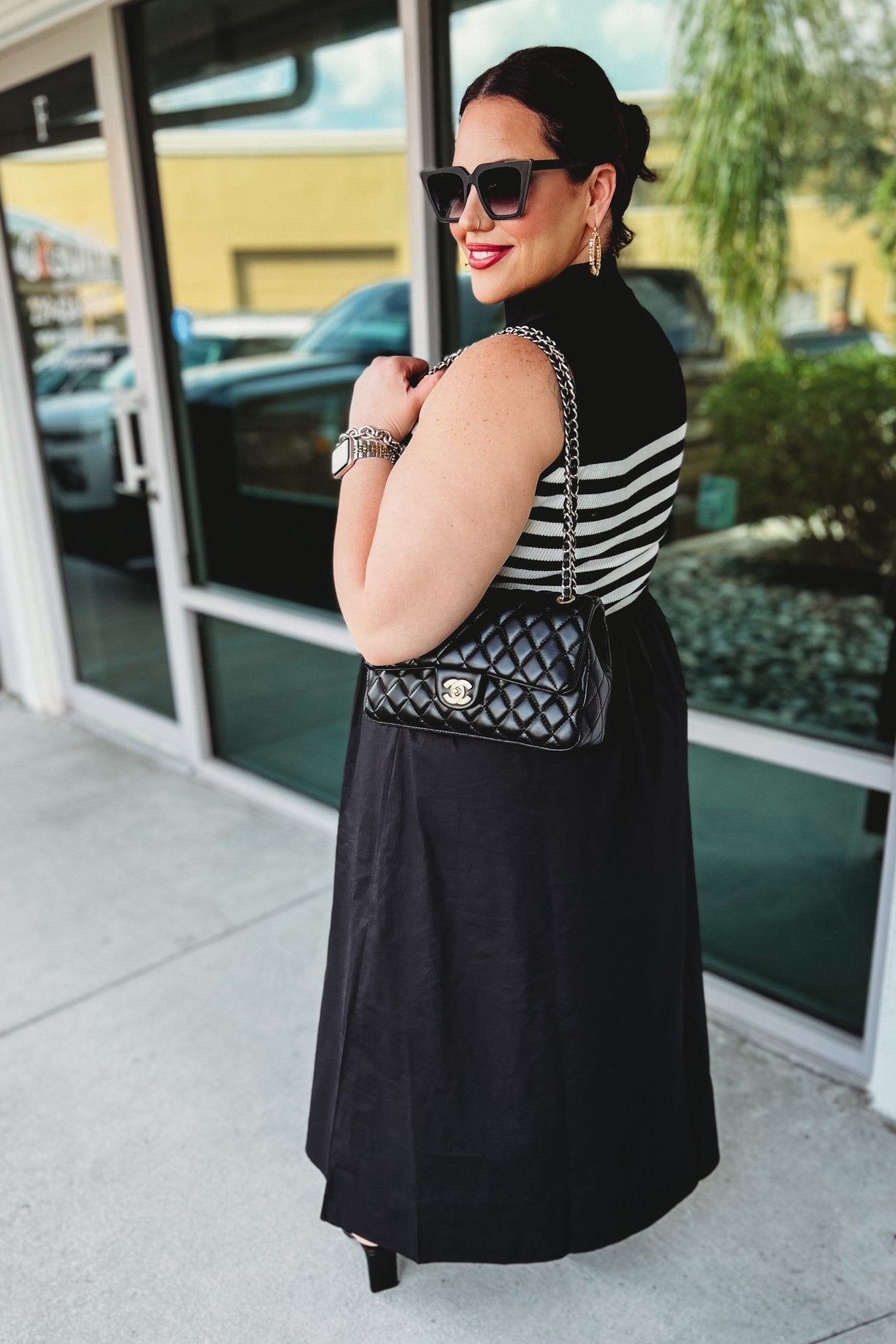 Ultimate Elegance Black & White Maxi Dress