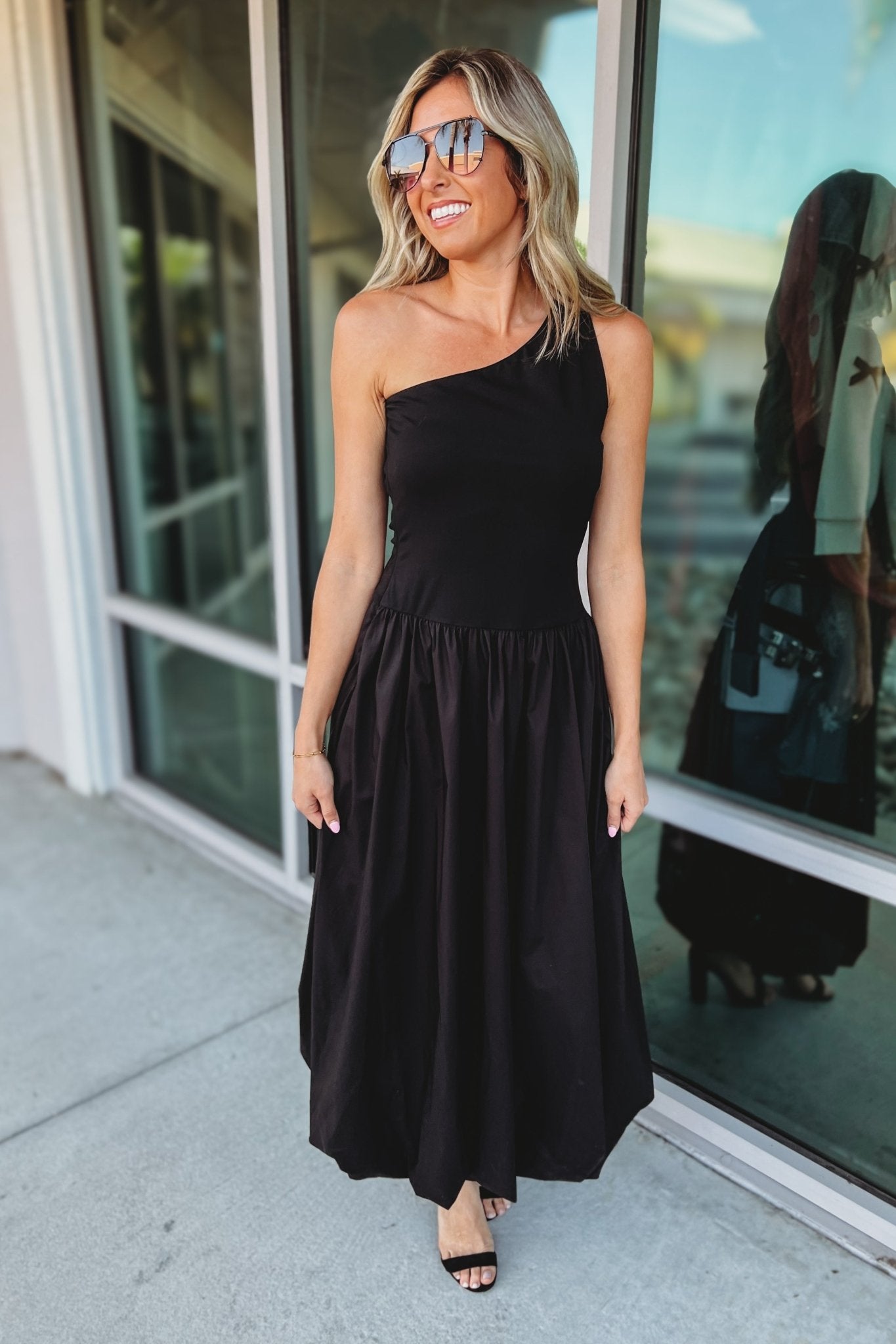 Premium Midnight Grace Drop Waist Maxi Dress