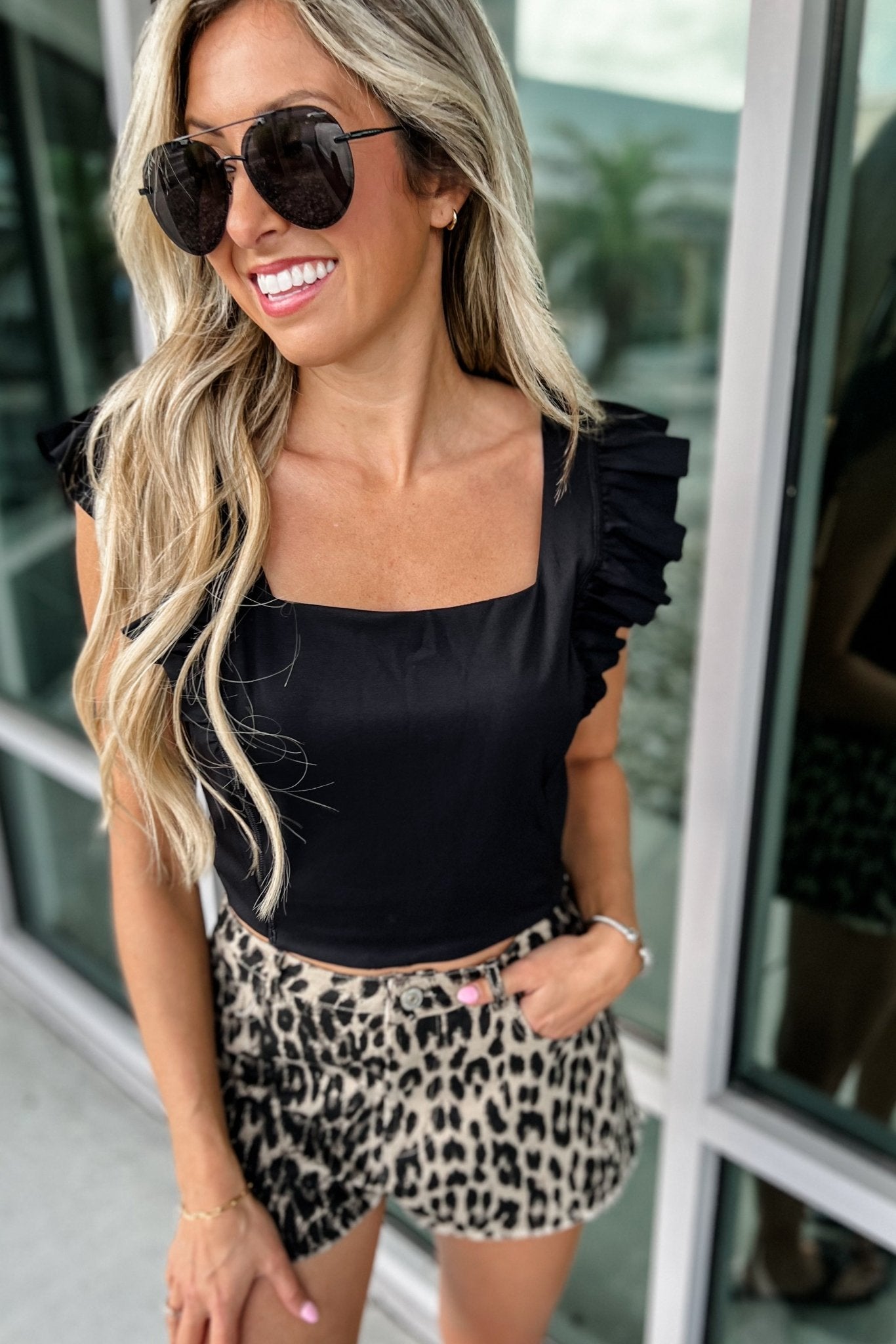 Premium Black Ruffle Crop Top - Bold & Flirty