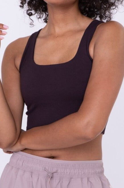 Premium Ribbed Square Neck Cropped Tank - Ultimate Fit & Style