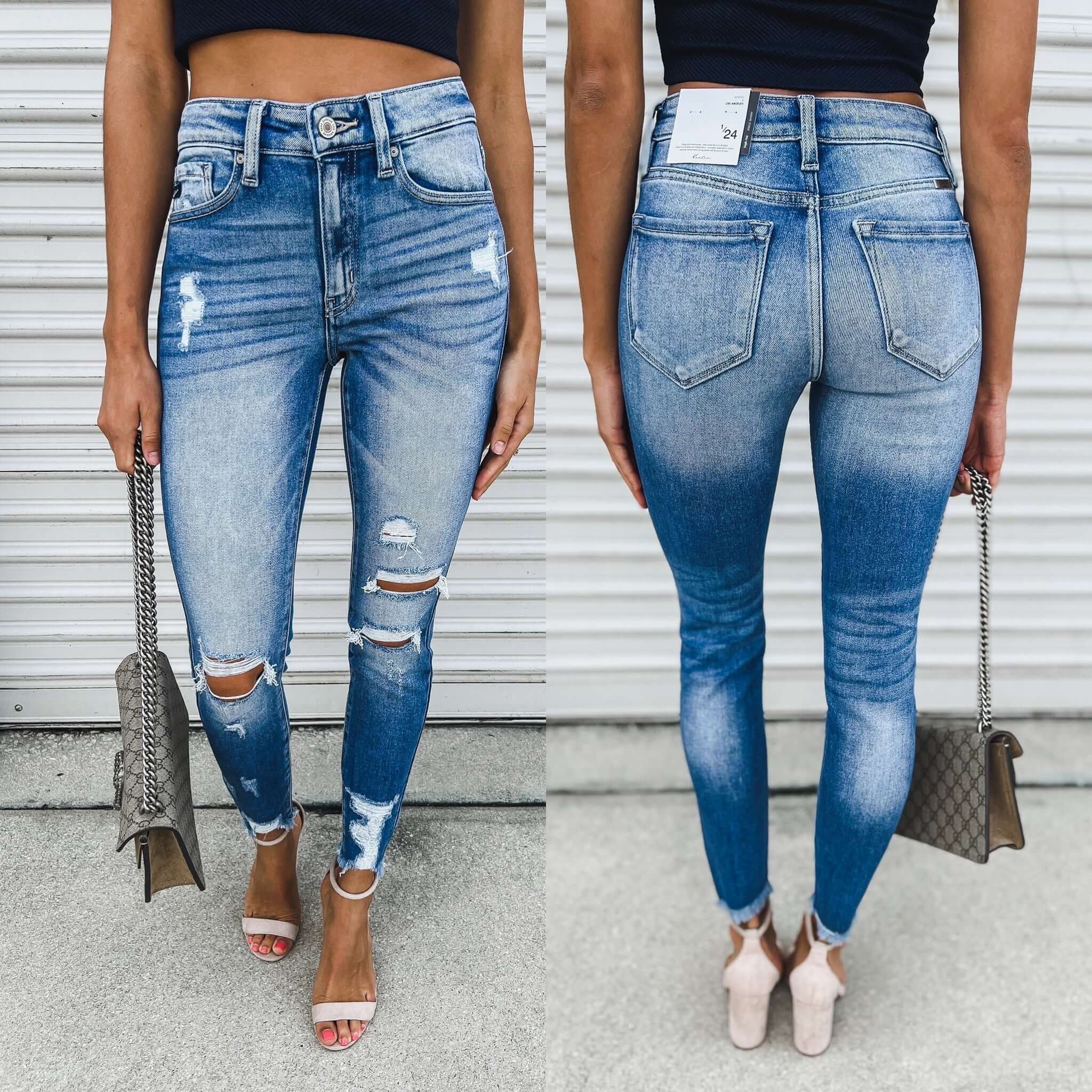 KANCAN Premium Oh Hey There Distressed Skinny Jeans