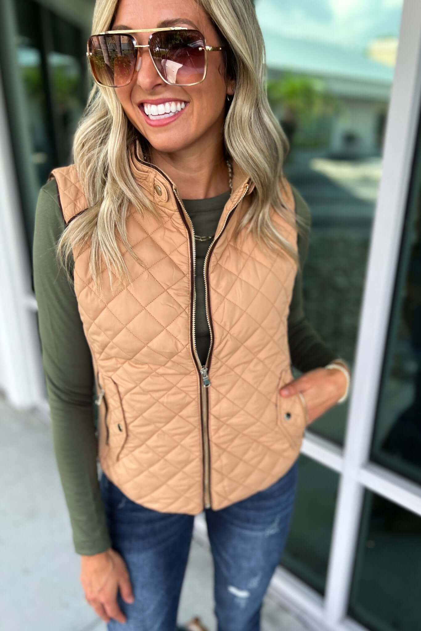 Premium Quilted College Vest - Fall Essential in 3 Colors