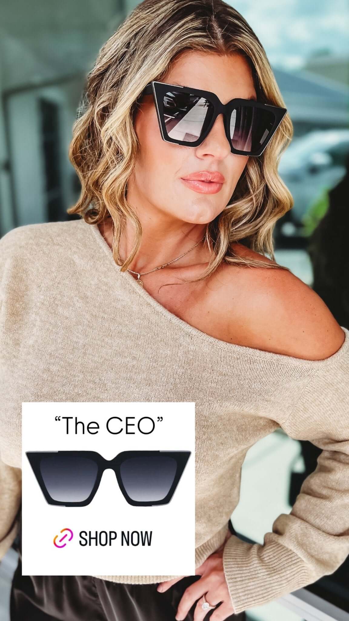 Premium TOPFOXX Megan Hannigan CEO Black Sunglasses - Ultimate Style & Protection