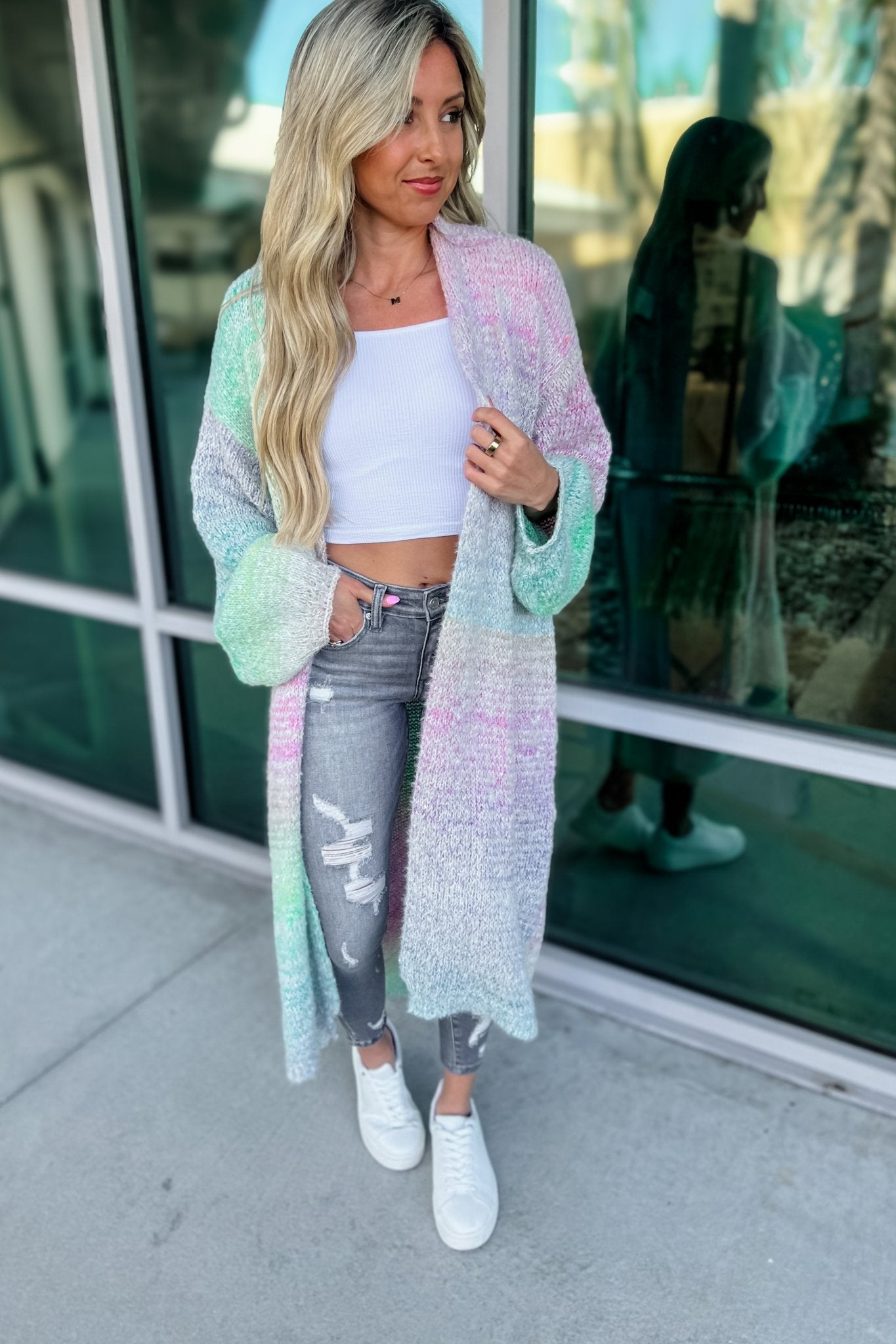 Premium Pastel Dreams Longline Cardigan