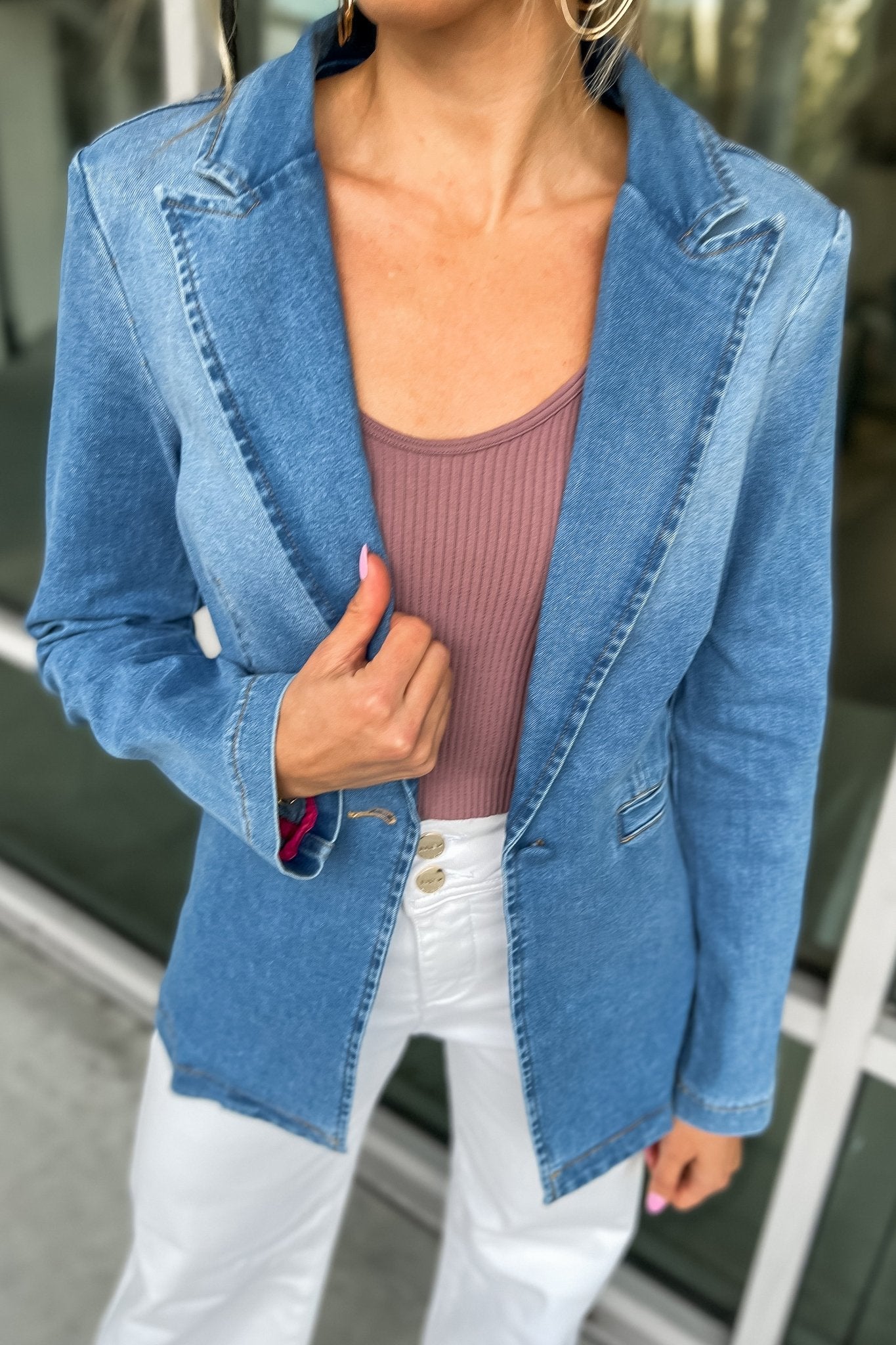 Premium Rodeo Glam Denim Blazer - Ultimate Western Chic