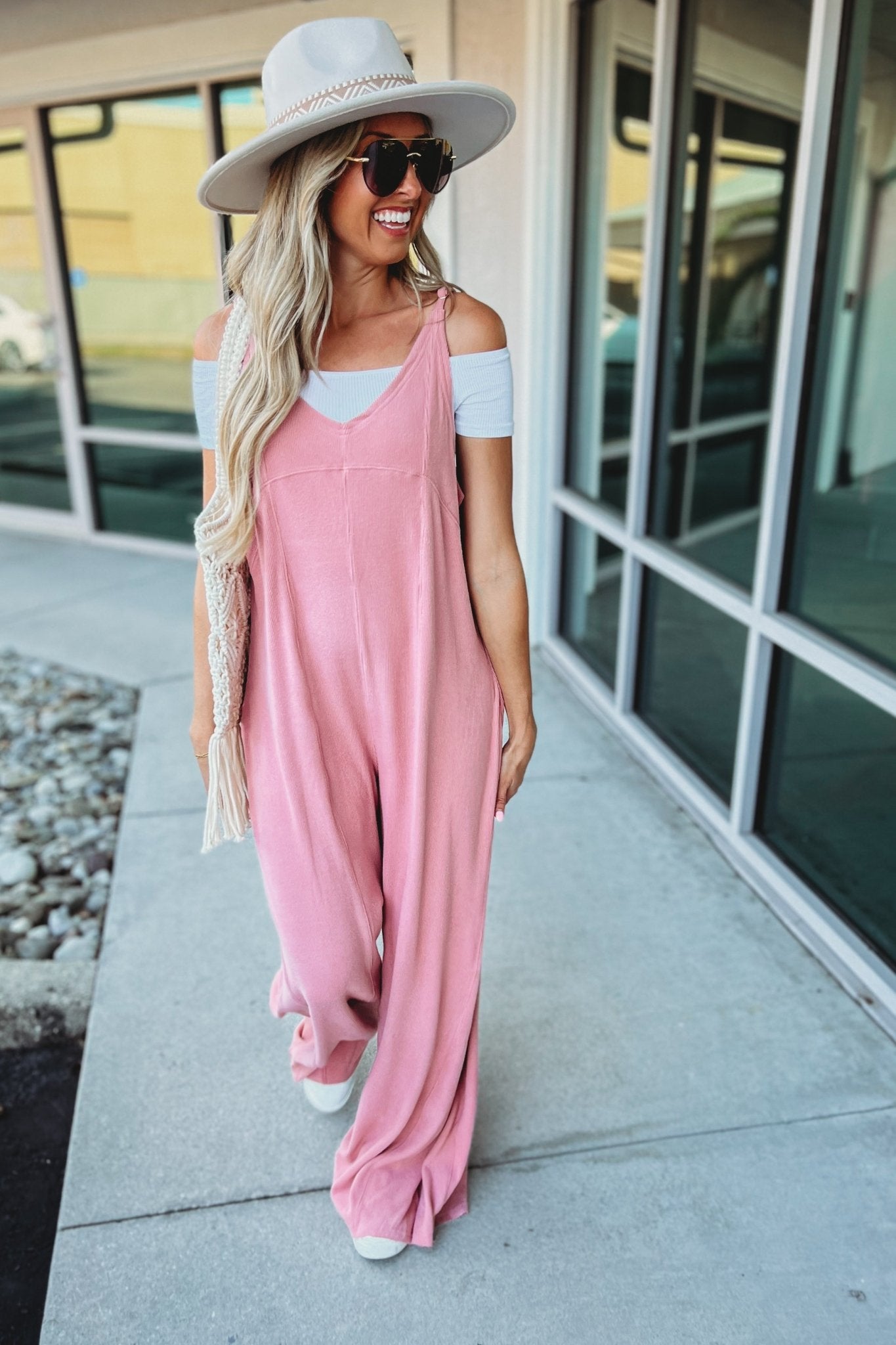 Premium Desert Moon Rose Pink Jumpsuit - Ultimate Boho Style