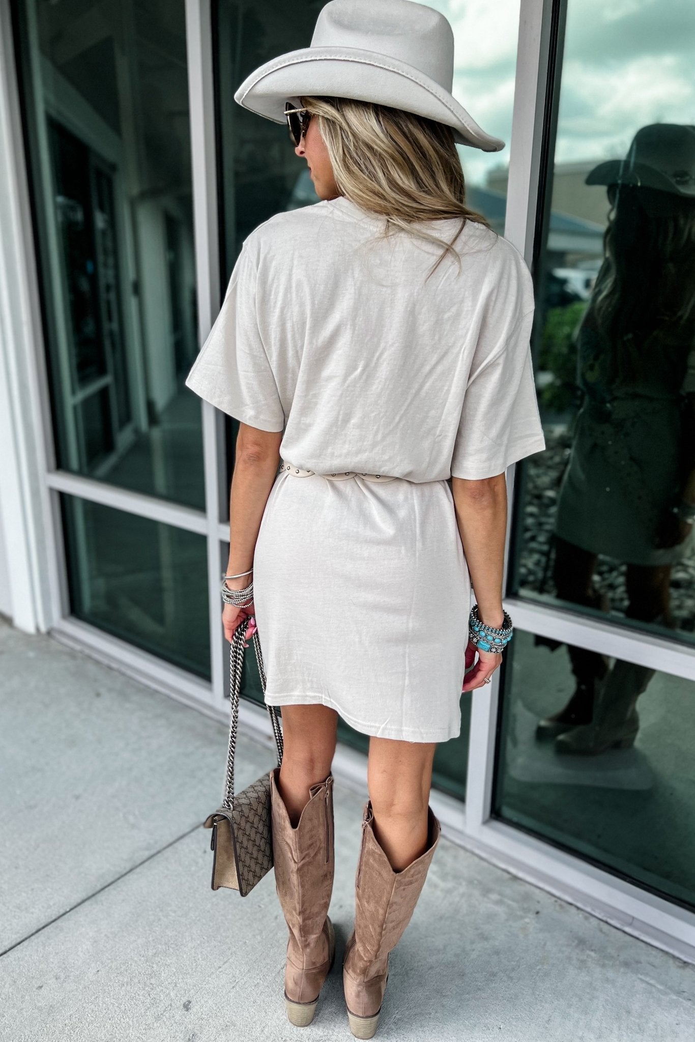 Ultimate Rock N Roll Stone Butterfly Graphic Shirt Dress