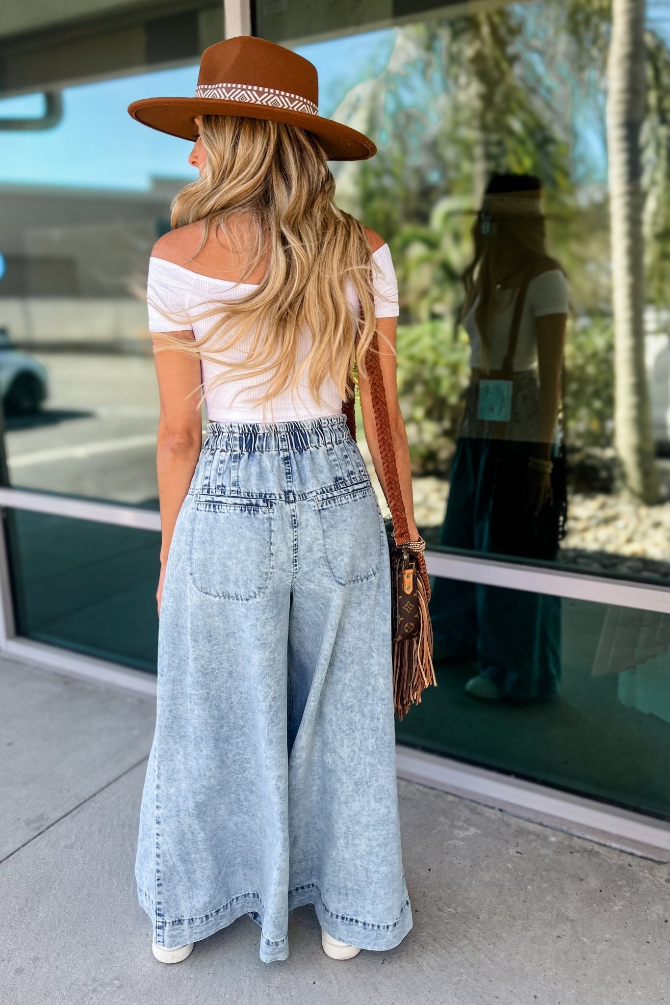 Ultimate Vintage Wide Leg Denim Pants - Premium Mineral Washed Style