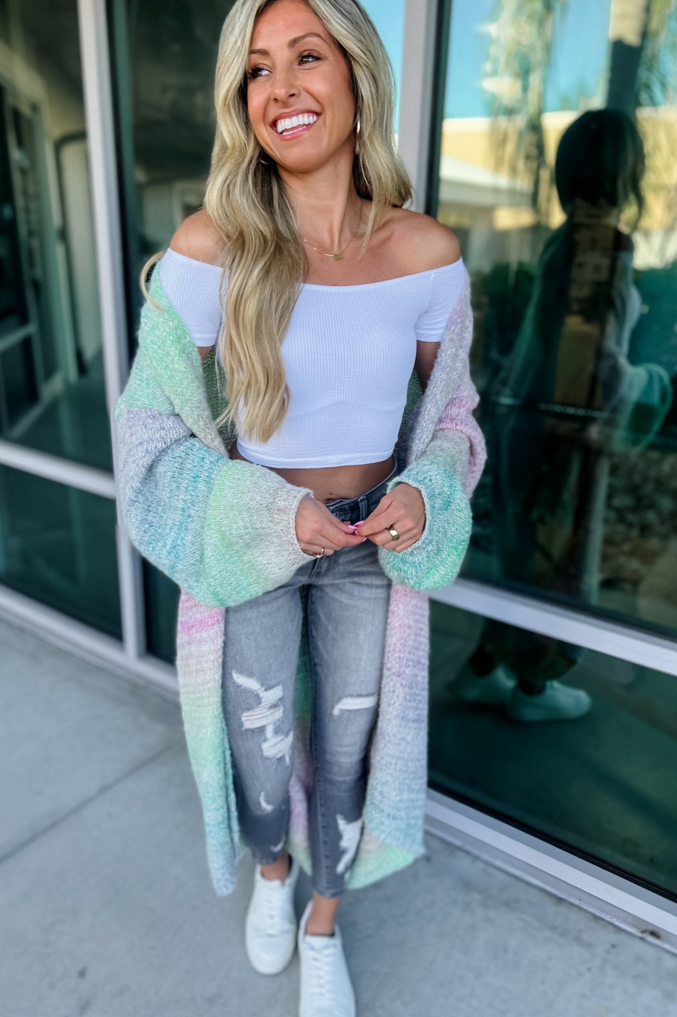 Premium Pastel Dreams Longline Cardigan