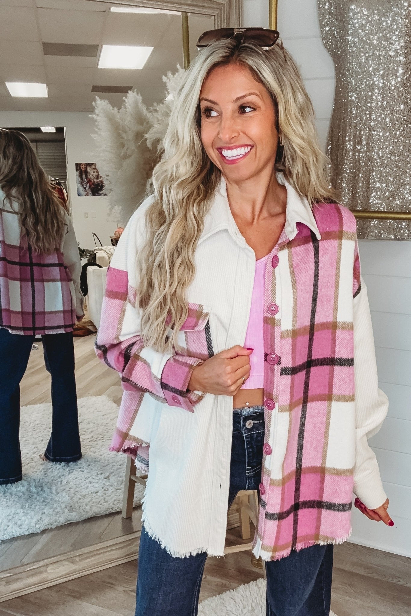 Ultimate Pink Corduroy Shacket - My Favorite Things