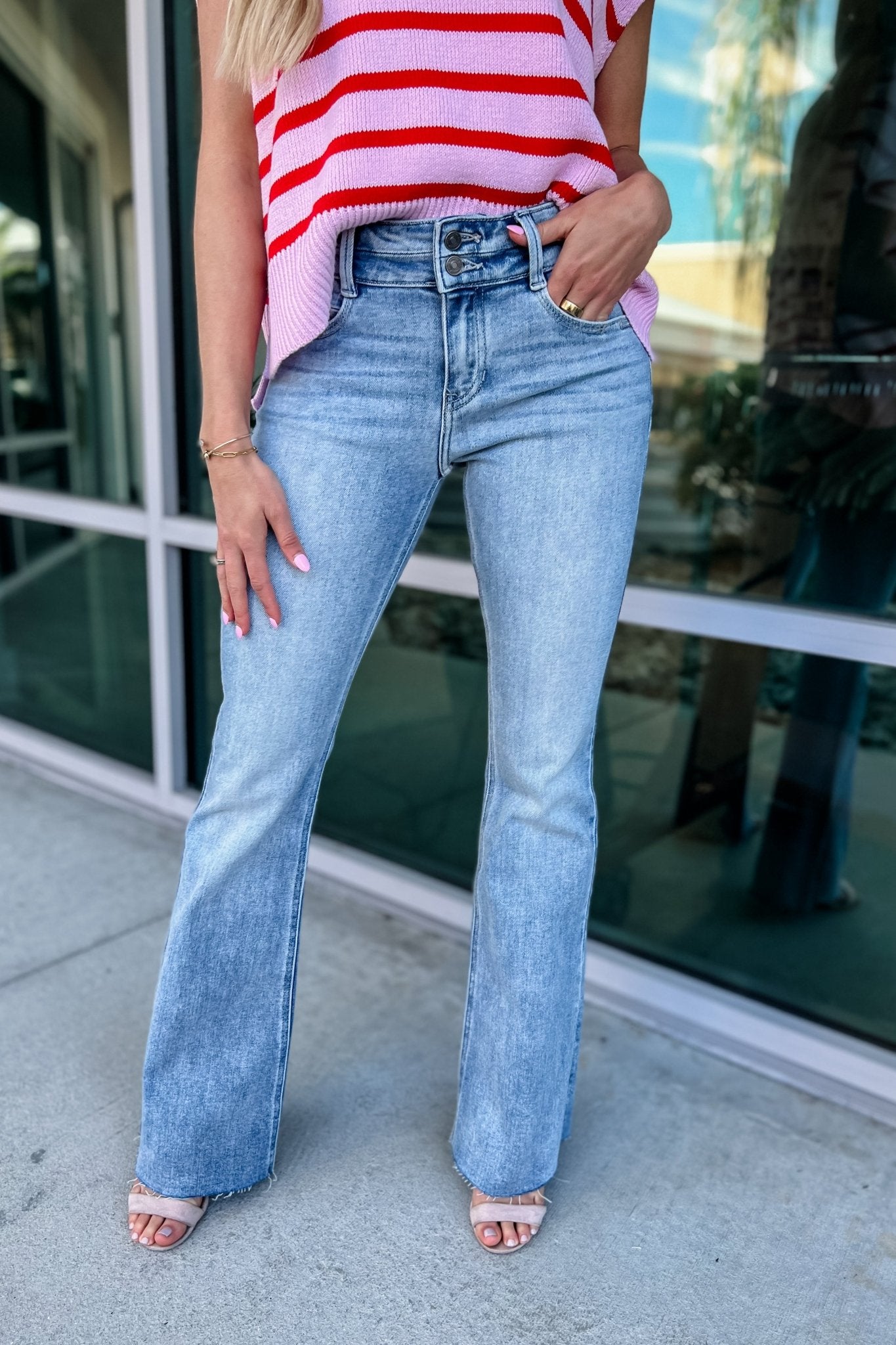 Premium KANCAN Nelly Mid-Rise Vintage Flare Jeans