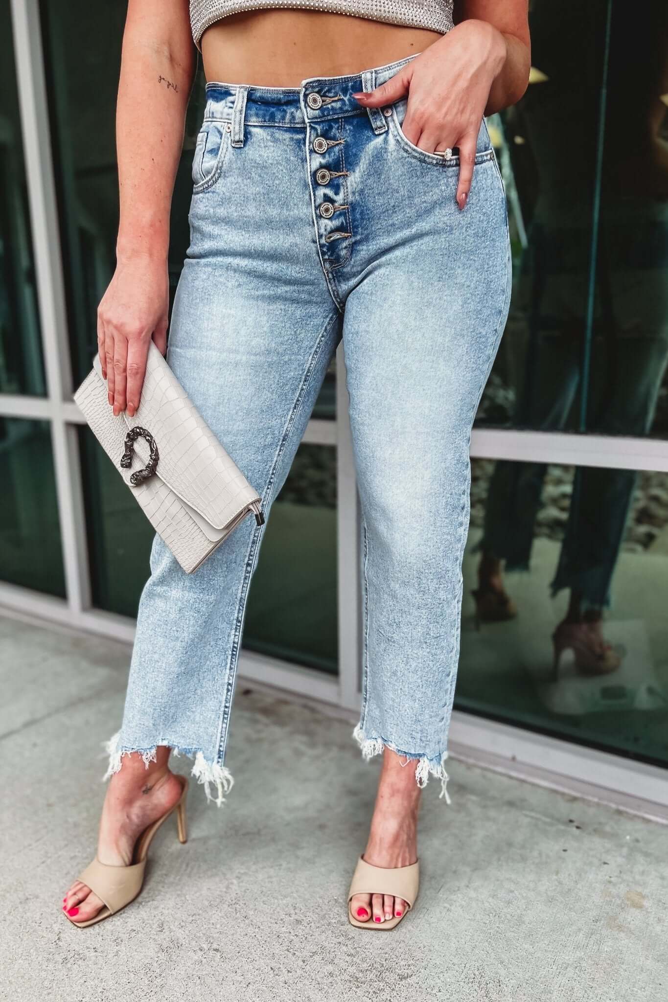 KANCAN Selena Premium Acid Wash Straight Jeans
