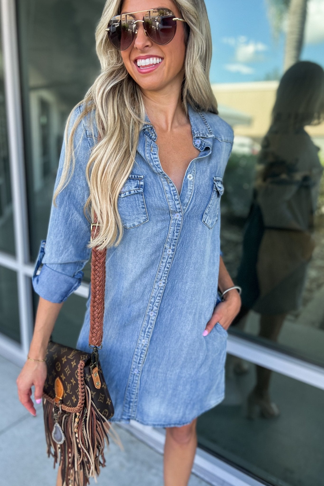 Premium We Belong Together Tencel Denim Shirt Dress - Ultimate Casual Chic