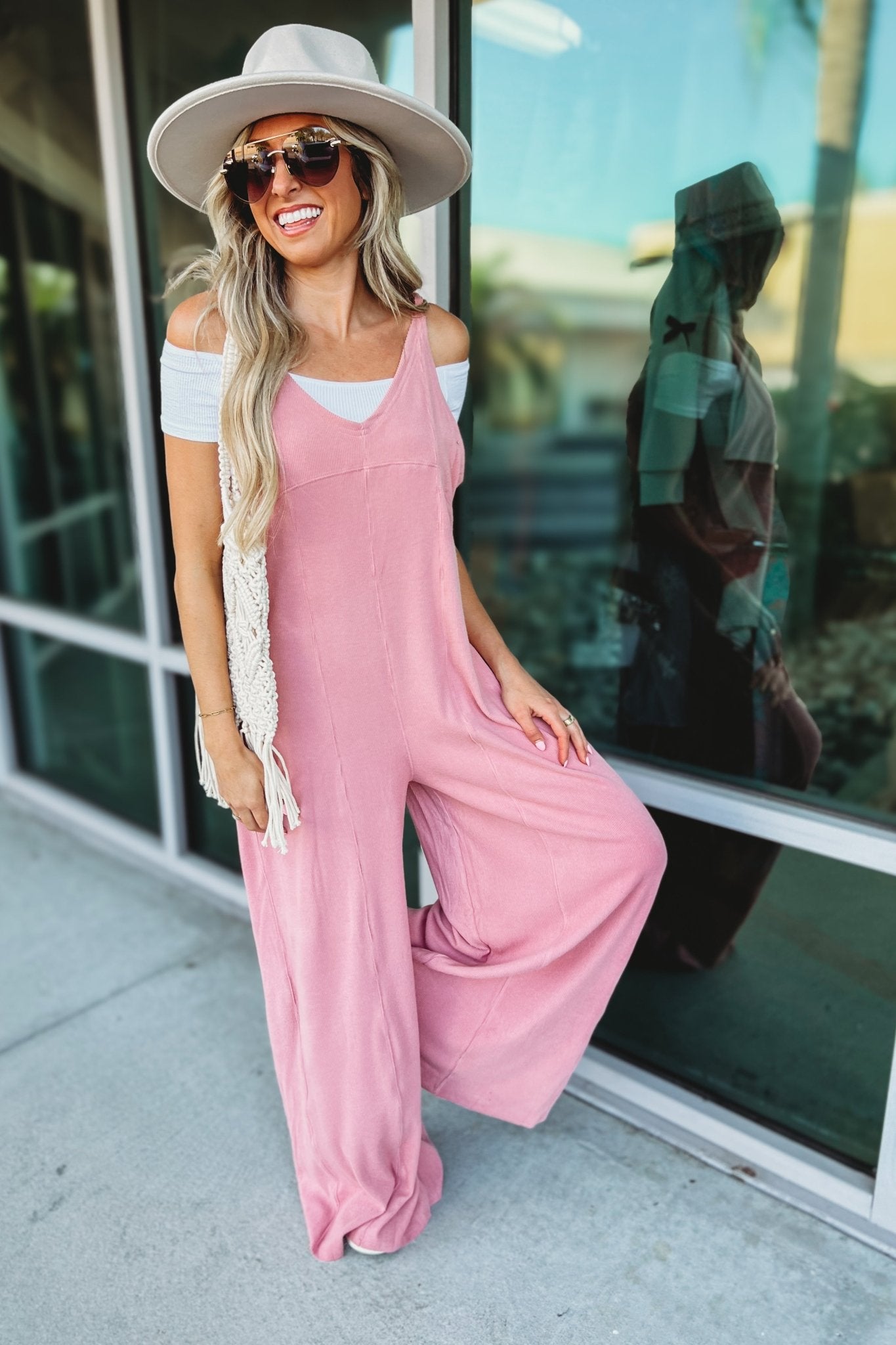 Premium Desert Moon Rose Pink Jumpsuit - Ultimate Boho Style