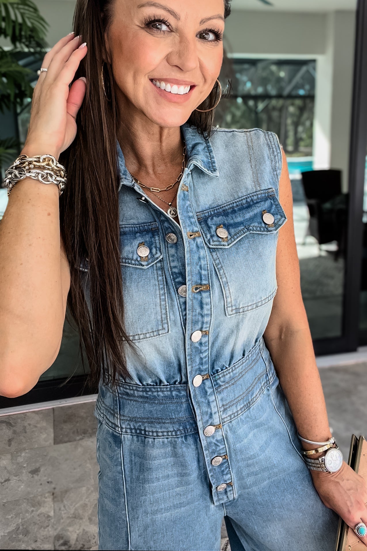 Ultimate Western Chic Denim Jumpsuit