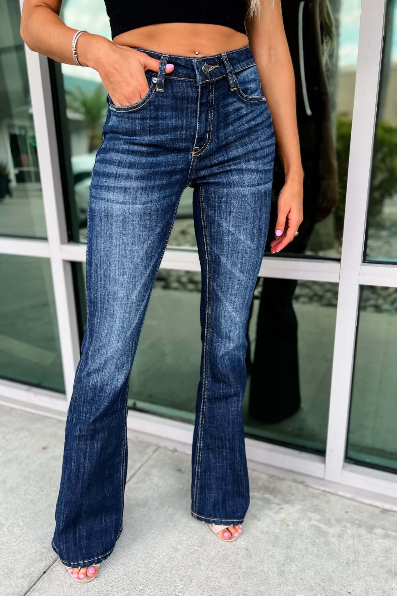 Upgrade Your Style - KANCAN Tiffany Mid Rise Flare Jeans (Today Only: $19.99)