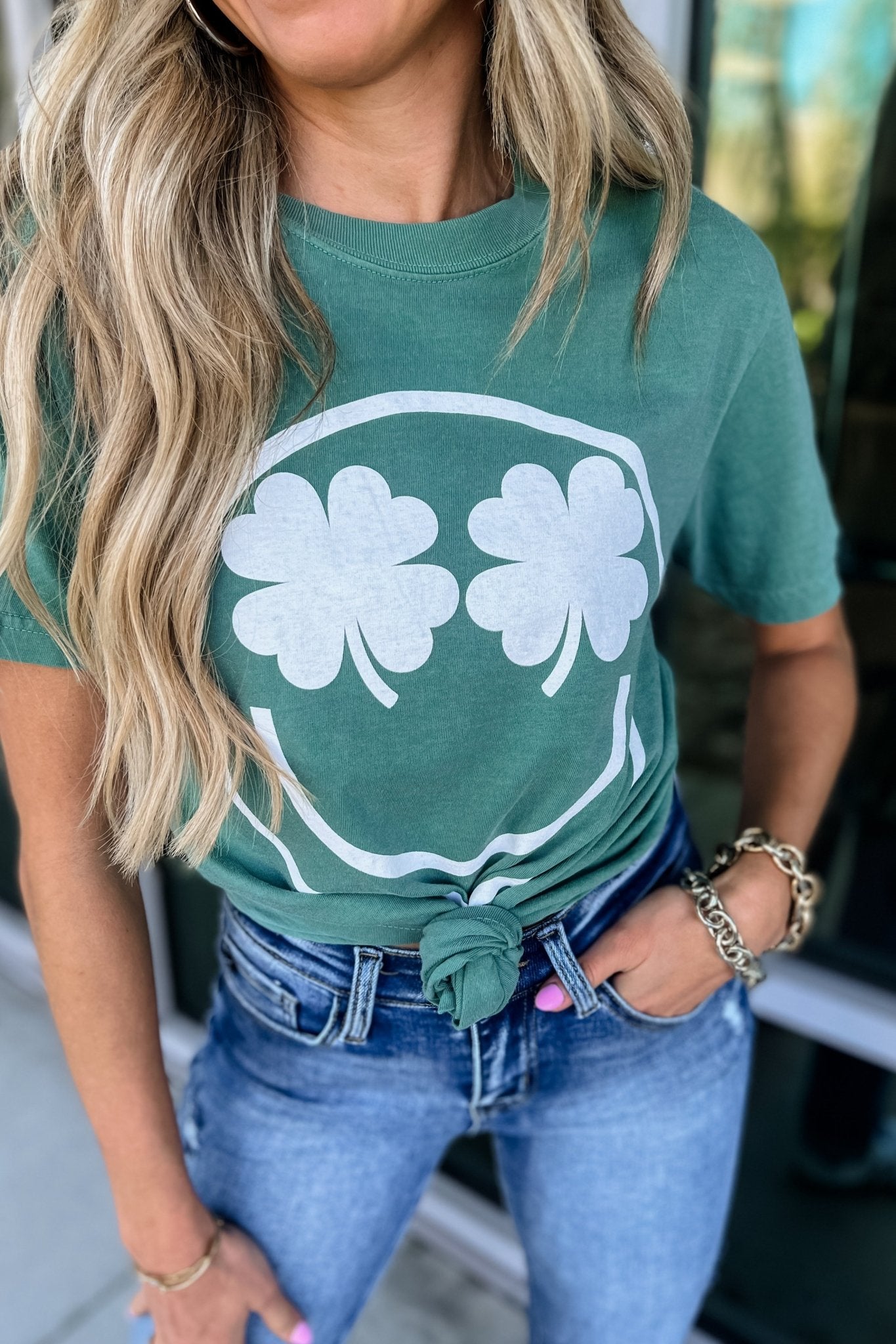 Premium Shamrock Eyes Comfort Colors Graphic Tee - Ultimate Casual Style