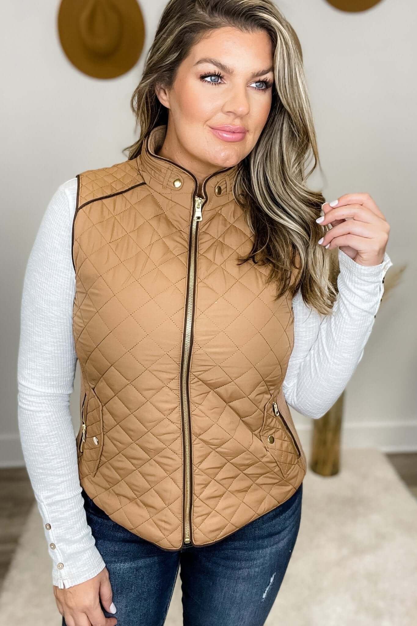 Premium Quilted College Vest - Fall Essential in 3 Colors