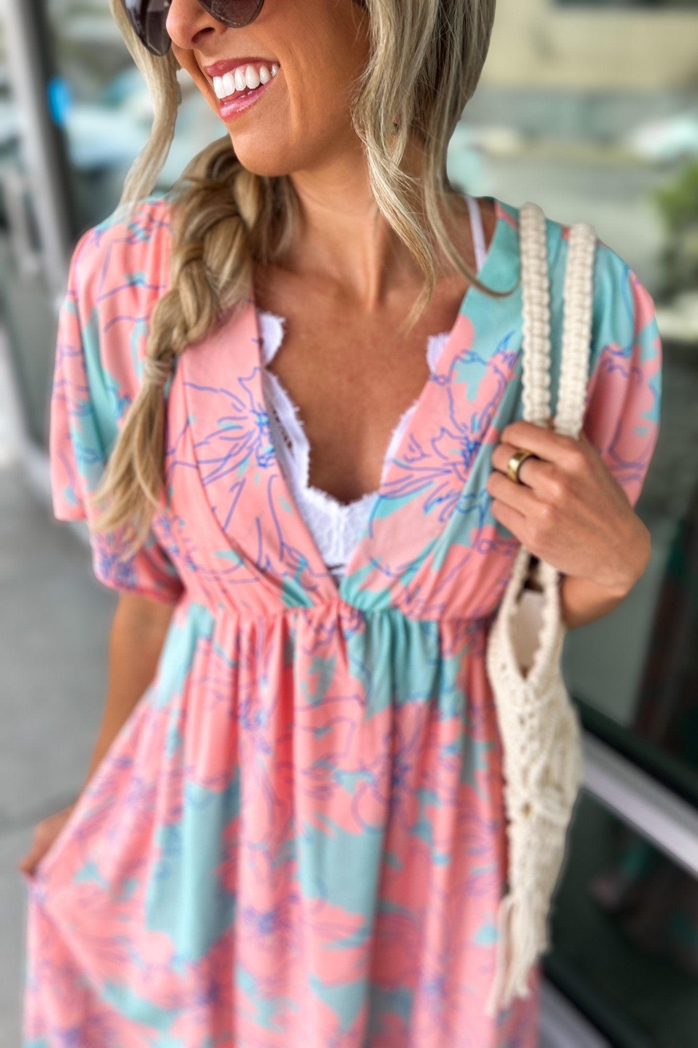 Premium Tropical Breeze Aqua Maxi Dress - Ultimate Summer Style