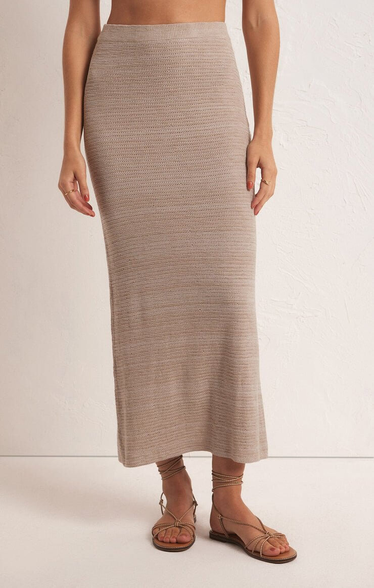 Z SUPPLY Premium Mykonos Knit Midi Skirt - Ultimate Comfort & Style