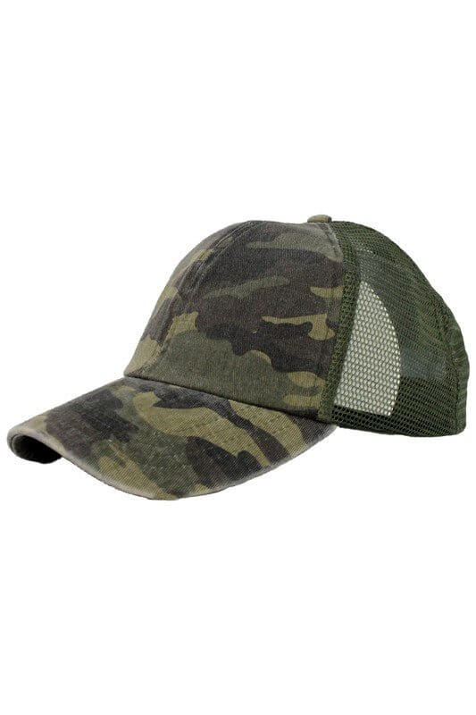 Premium Distressed Camouflage Mesh Back Cap - Ultimate Style Upgrade