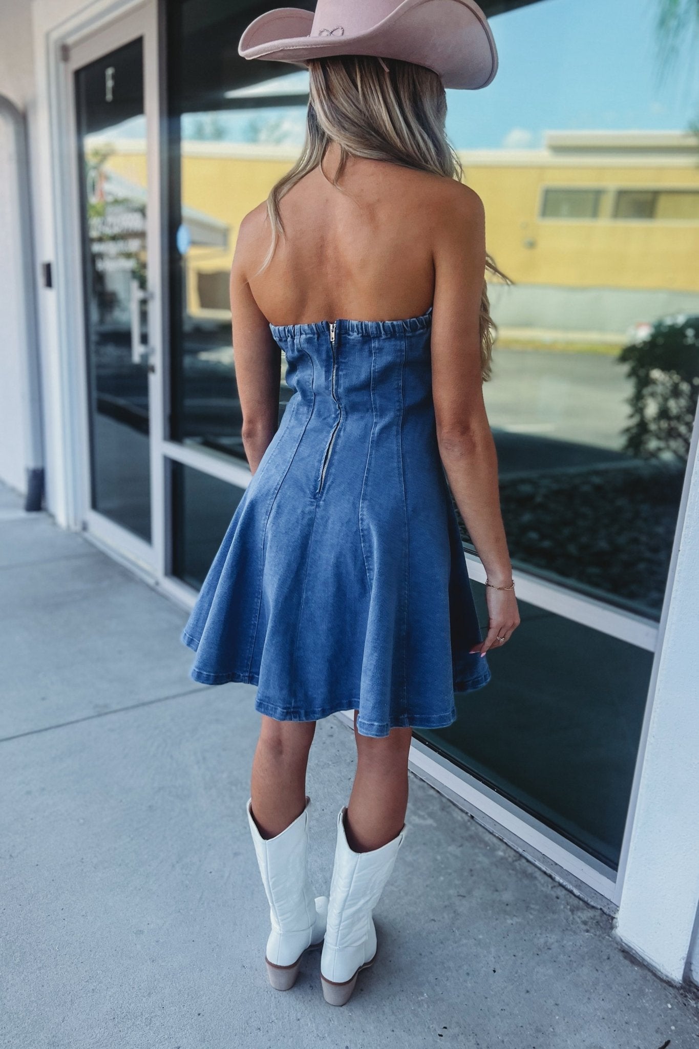 Premium Rodeo Belle Denim Tube Dress