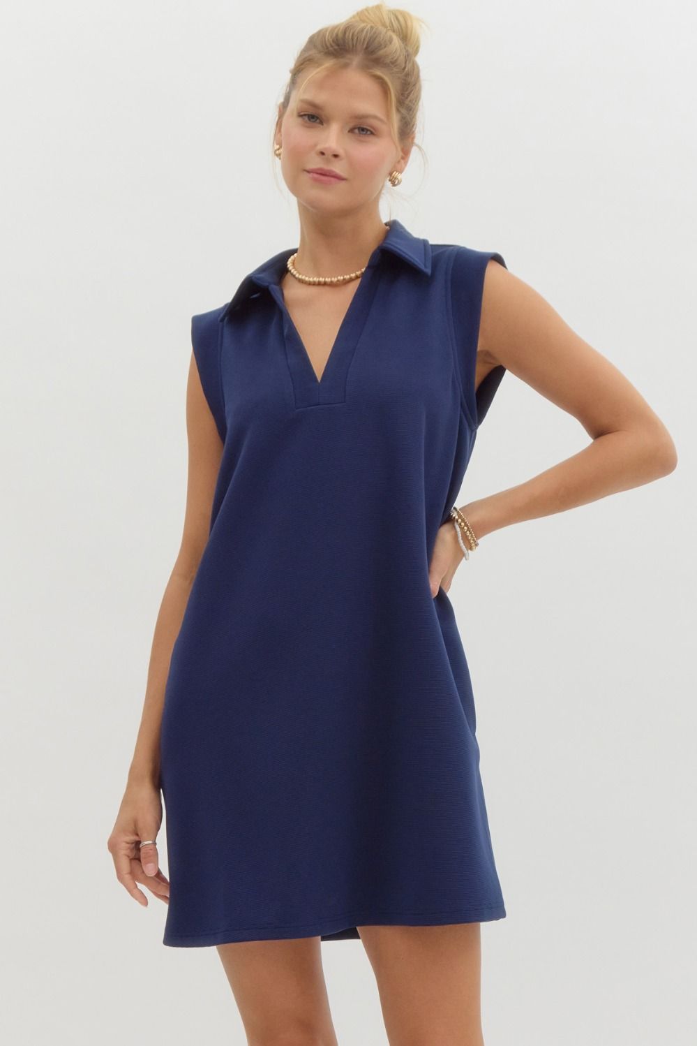 Premium Modern Polo Shift Dress - 3 Chic Colors