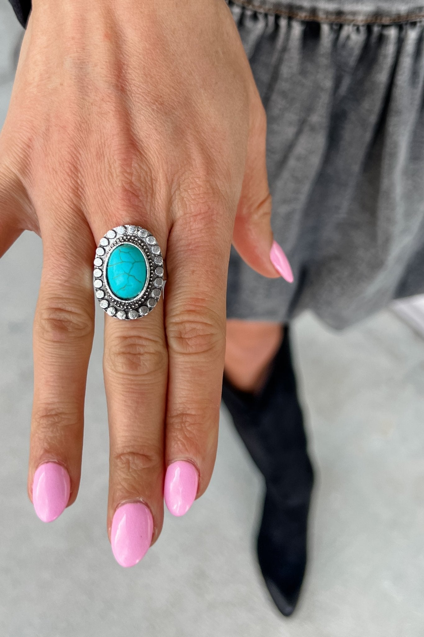 Premium Turquoise Blossom Statement Ring - Ultimate Boho Chic