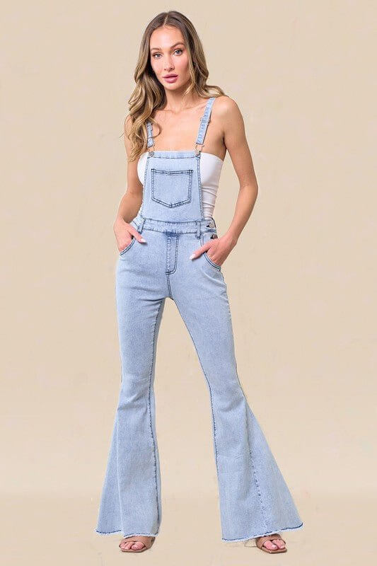 Ultimate Slim Fit Flared Denim Overalls - Premium Style & Comfort