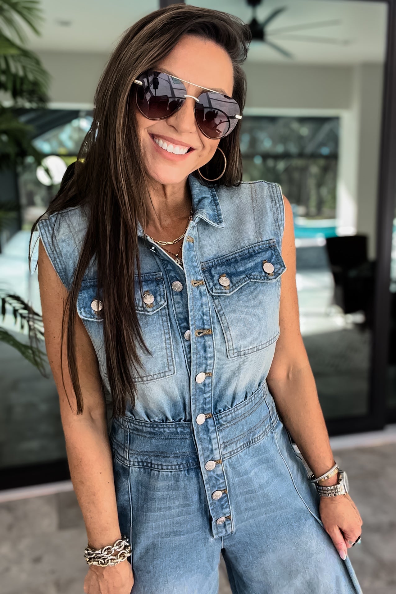 Ultimate Western Chic Denim Jumpsuit