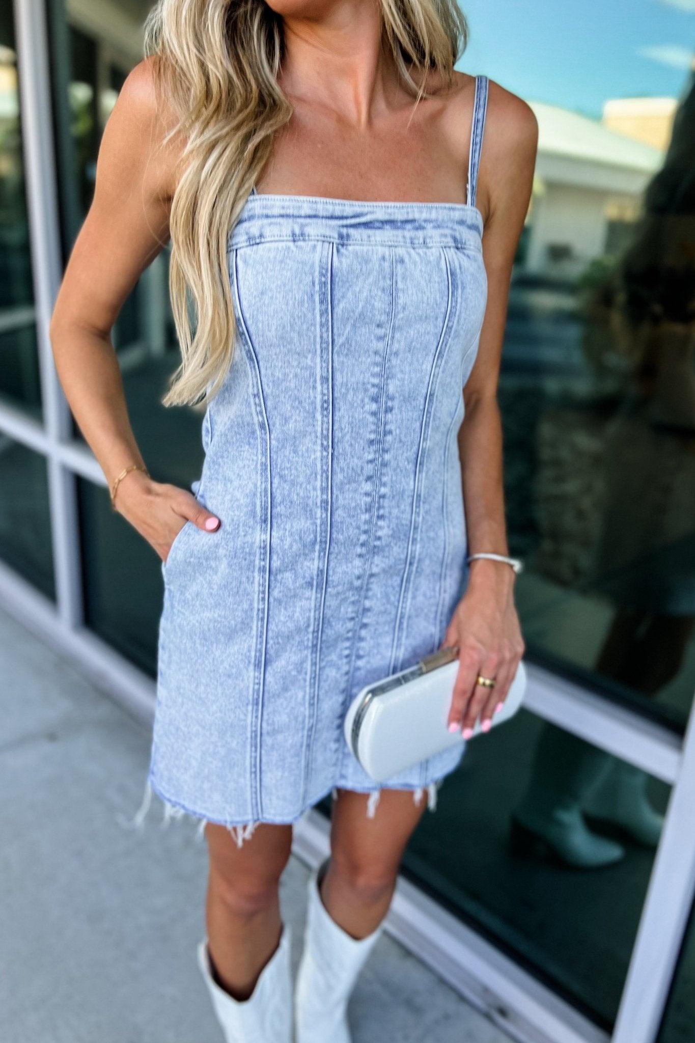 Ultimate Daisy Denim Mini Dress - Casual Chic Style