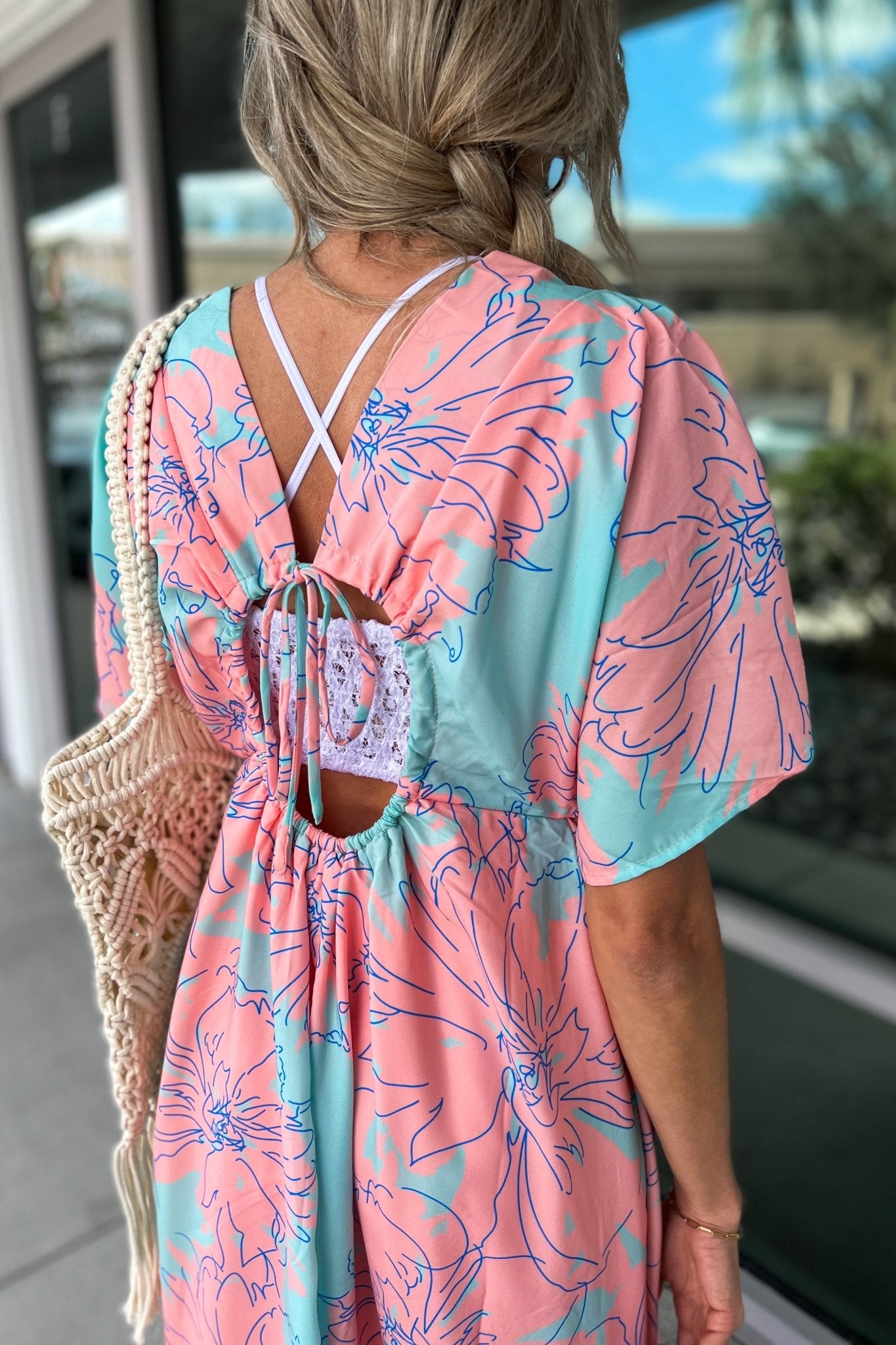 Premium Tropical Breeze Aqua Maxi Dress - Ultimate Summer Style