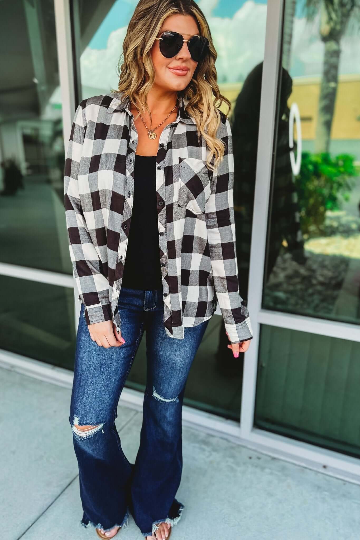 Premium Plaid Top - Ultimate Style in 4 Vibrant Colors