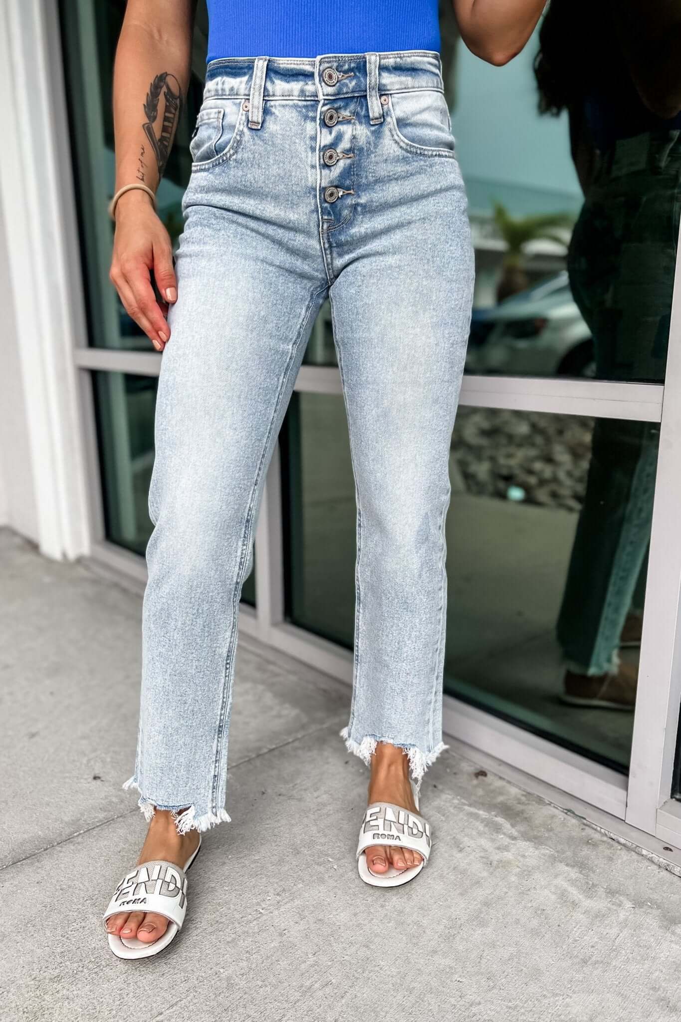 KANCAN Selena Premium Acid Wash Straight Jeans