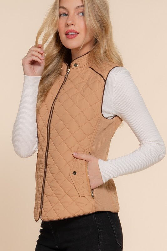 Premium Quilted College Vest - Fall Essential in 3 Colors